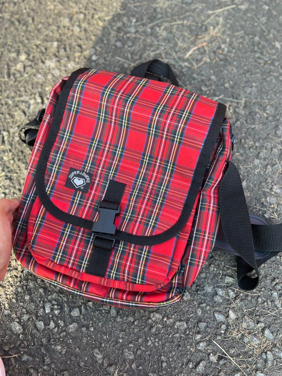 Japanese Brand Super Lover 2Way Checker Bag💼 Size ONE SIZE - 4 Thumbnail