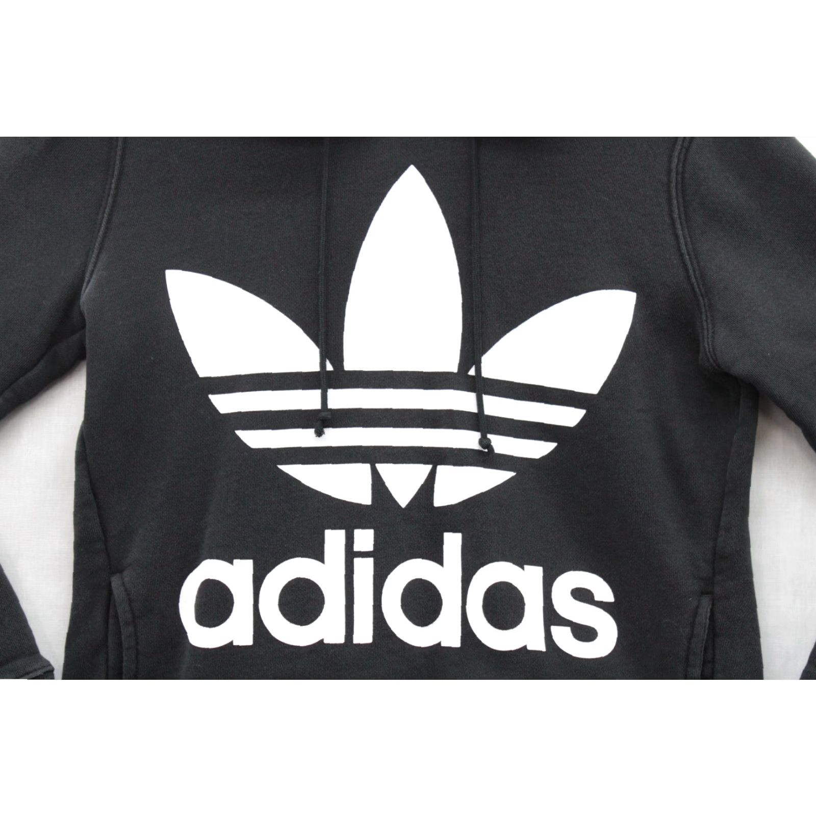 Adidas Adidas Hoodie Women's Small Black 3 Stripe Logo Pullover Casual Size S / US 4 / IT 40 - 2 Thumbnail