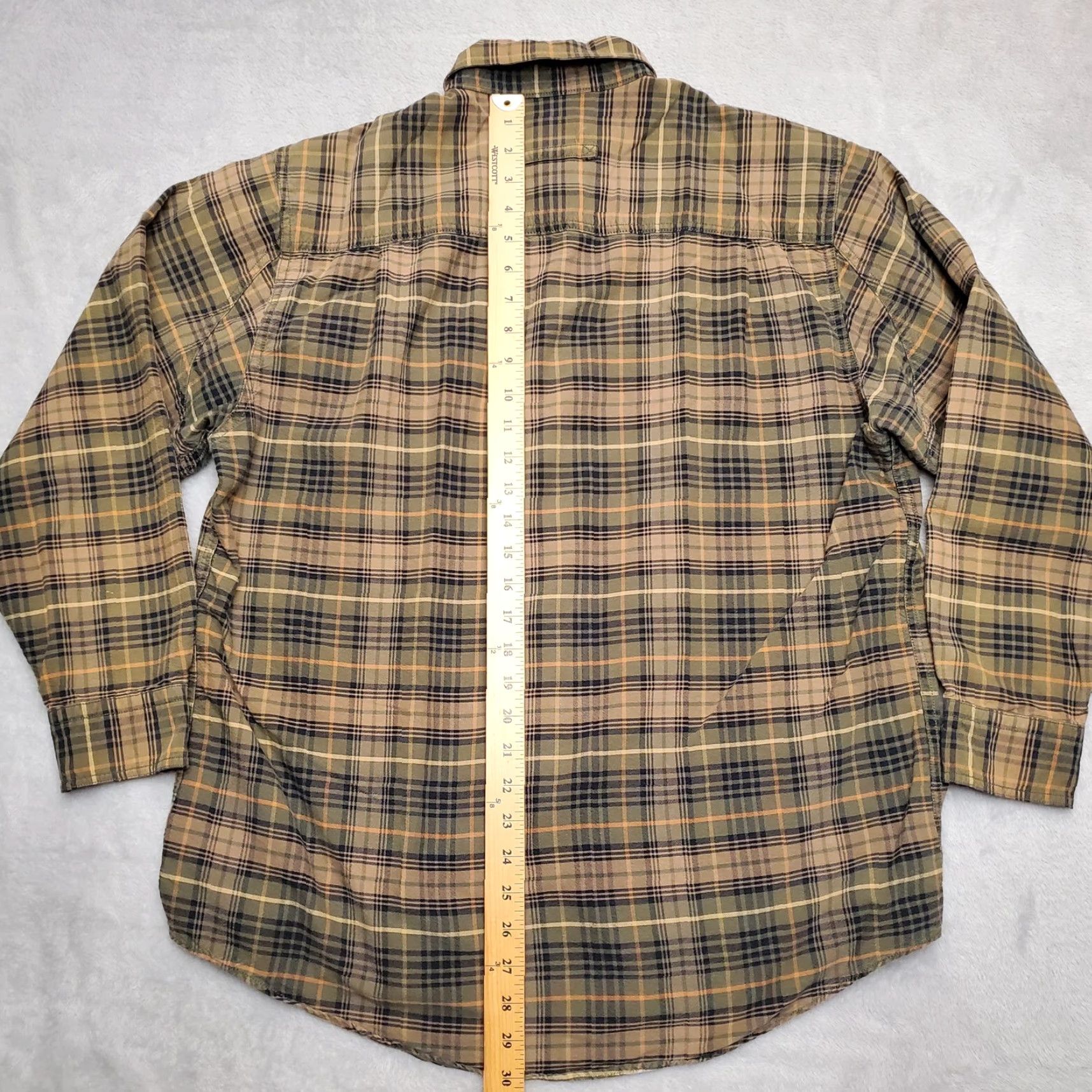 Vintage VINTAGE Woolrich Shirt Mens Large Olive Plaid Long Sleeve 100% Cotton Outdoor Cabin Camp Shirts Mens Large Olive Plaid Long Sleeve Cotton Outdoor Camp Size US L / EU 52-54 / 3 - 7 Thumbnail