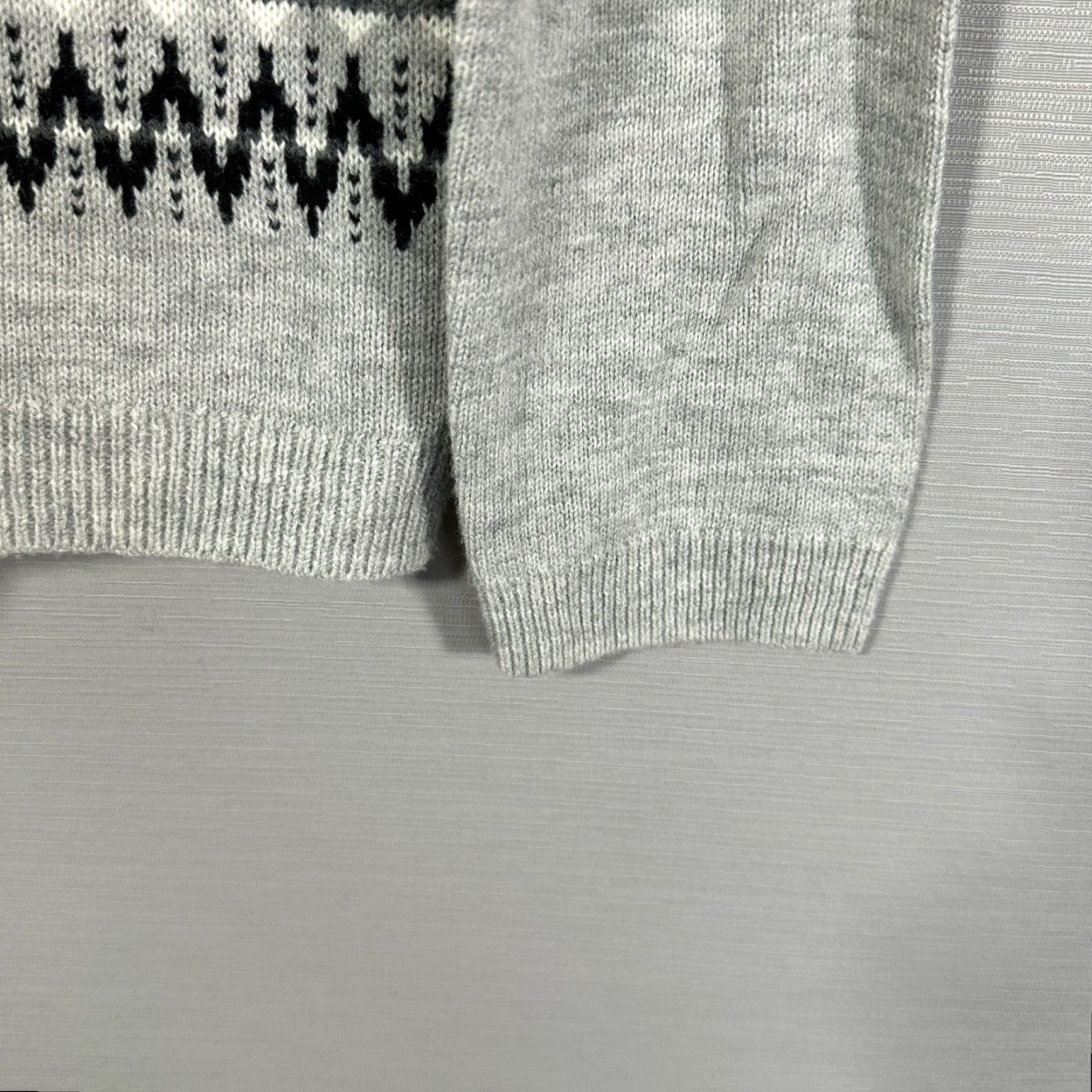 Talbots Talbots Sweater Womens Small Gray Knit Nylon Lambswool Stripe Ruffle Pullover S Gr ay Stripe Knit Pullover Womens Size S / US 4 / IT 40 - 5 Thumbnail