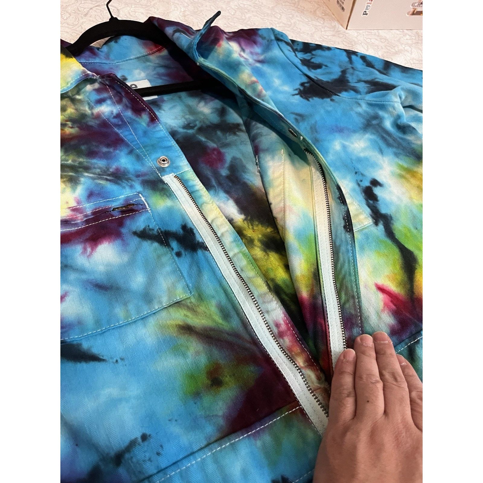 Lee Lee Union Alls Coveralls XL Tie Dye Workwear Jumpsuit Size US 40 / EU 56 - 19 Thumbnail