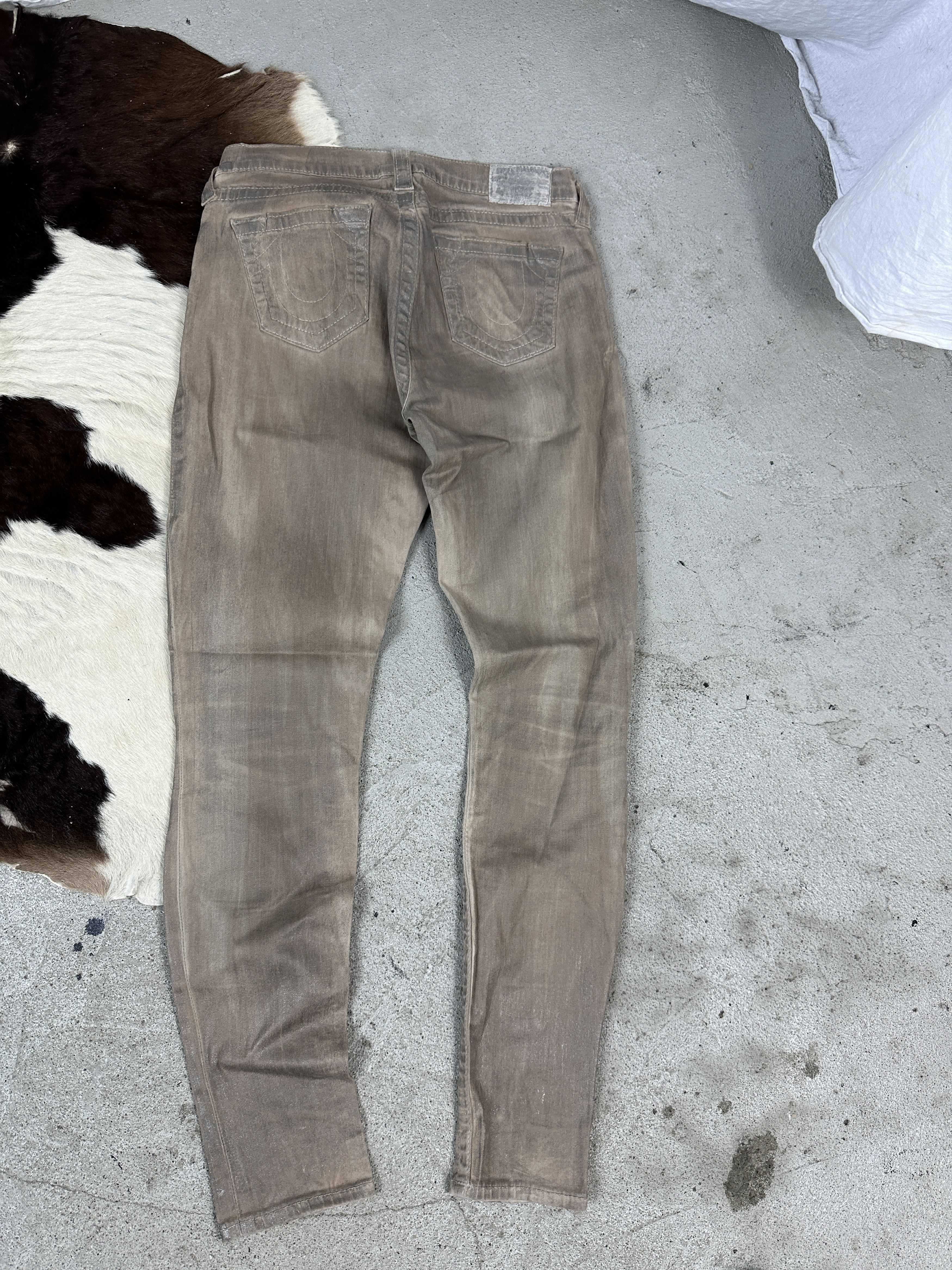 True Religion Vintage Y2K Casual True Religion Silver Waxed Pants Size 26" / US 2 / IT 38 - 1 Thumbnail