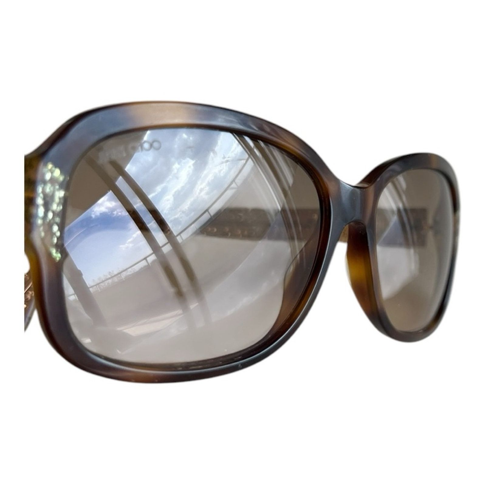 Jimmy Choo JIMMY CHOO Brown Gradient Rectangular Sunglass KYLE 0Q9W 57 Size ONE SIZE - 6 Thumbnail