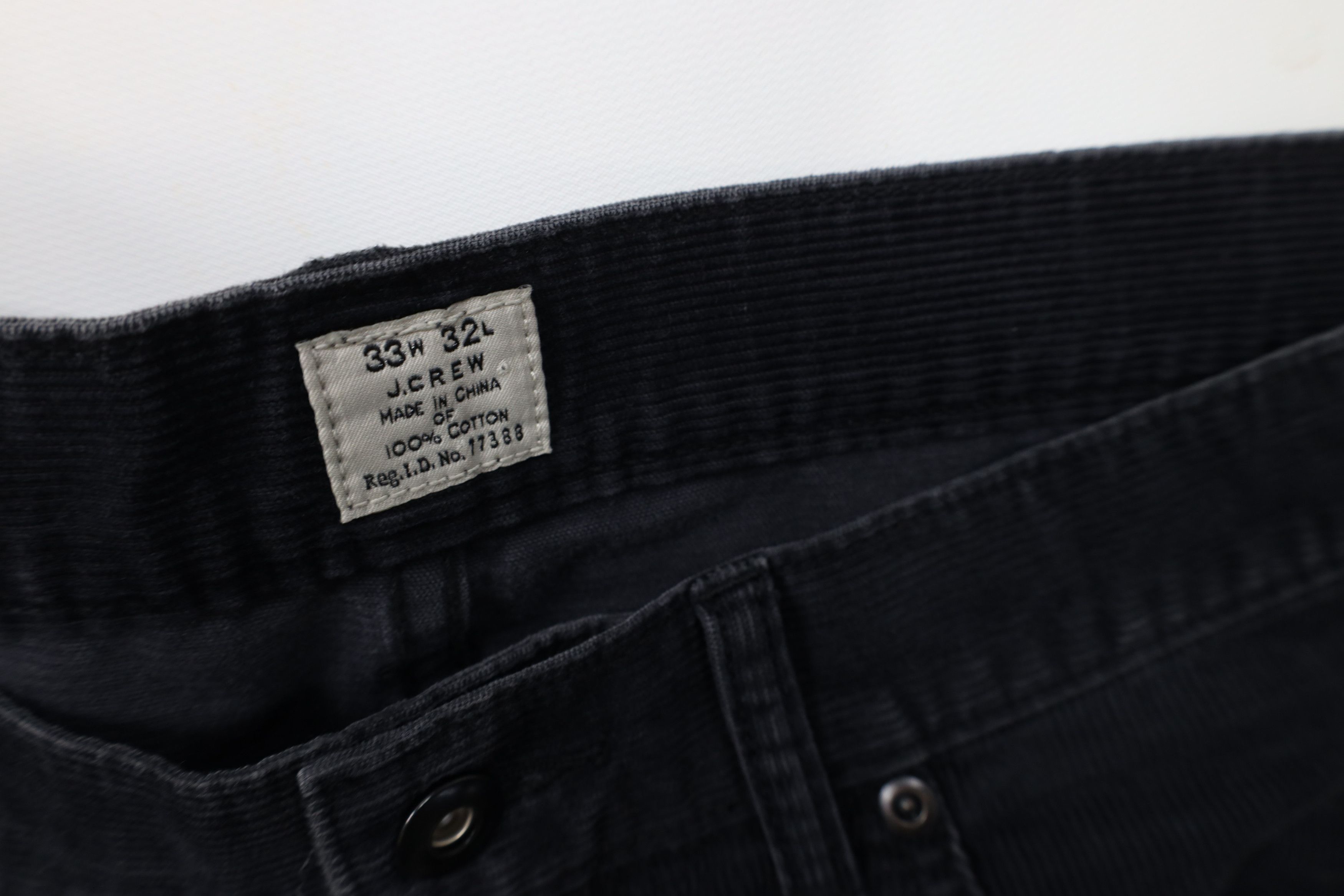 J.Crew × Vintage Vintage J Crew Faded Straight Leg Corduroy Chino Pants Black Size US 33 - 8 Thumbnail