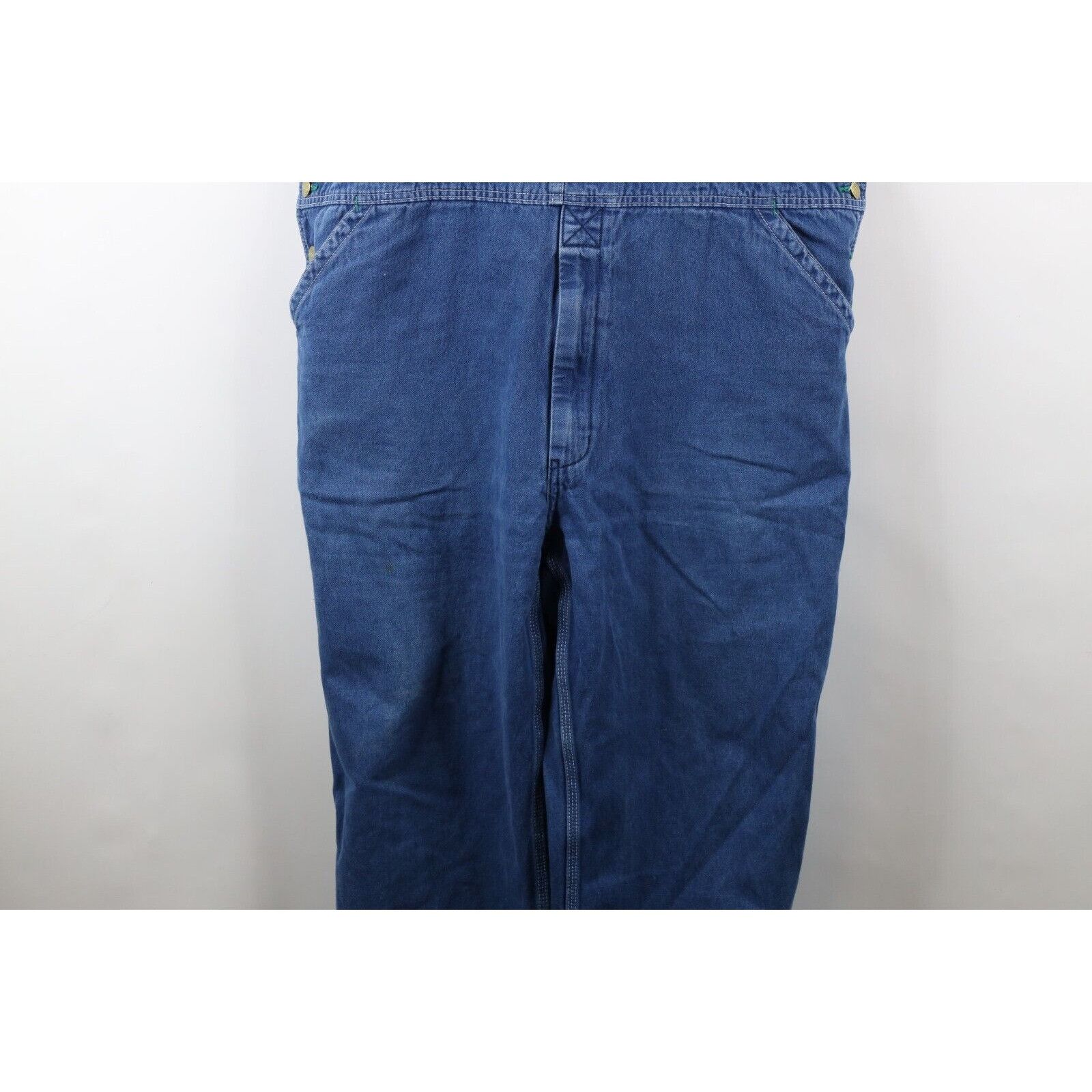 Vintage Vintage 90s Streetwear Faded Wide Leg Denim Jean Overalls Size US 44 / EU 60 - 4 Thumbnail