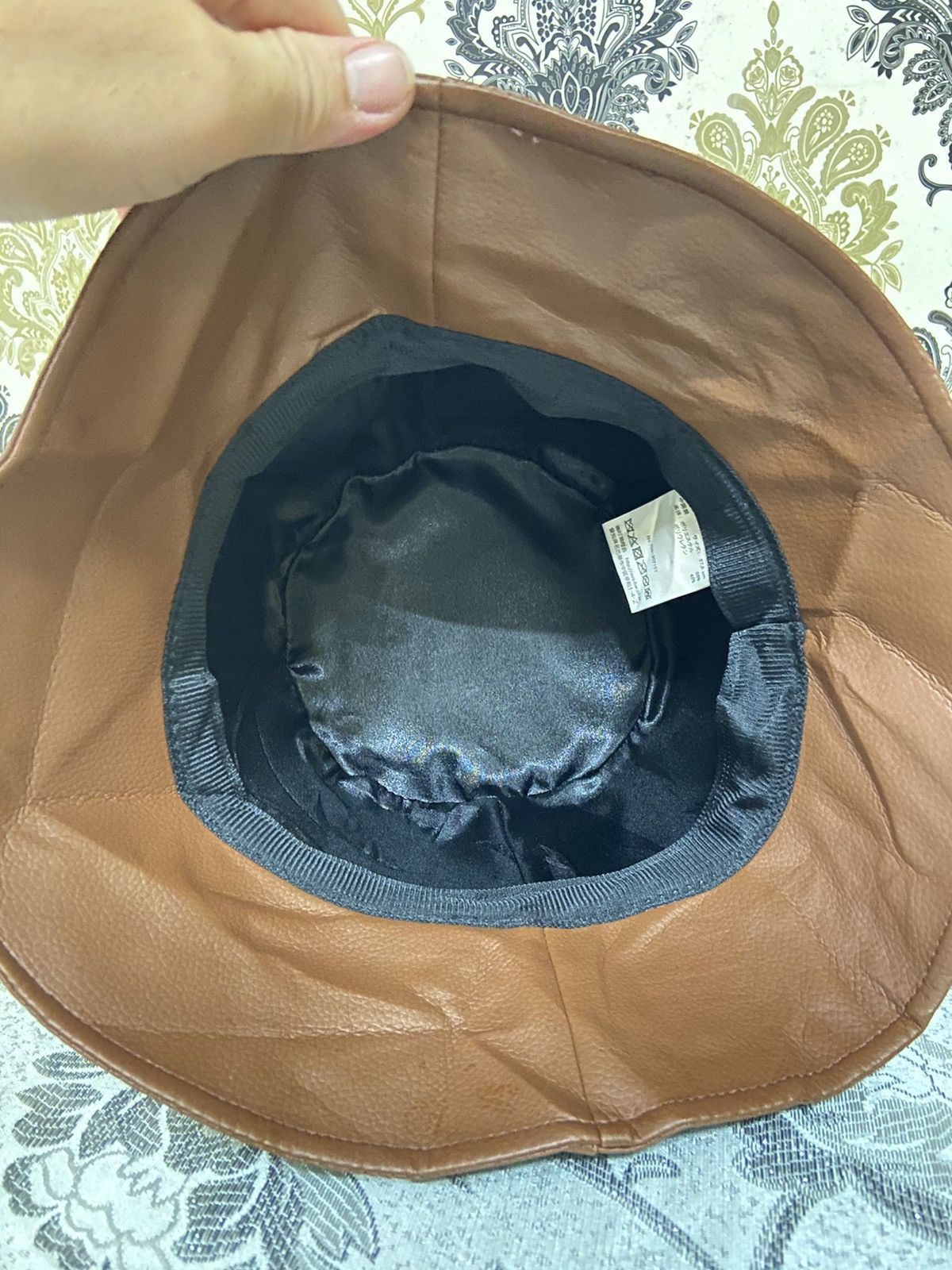 Japanese Brand Leather Bucket Hat Size ONE SIZE - 7 Thumbnail