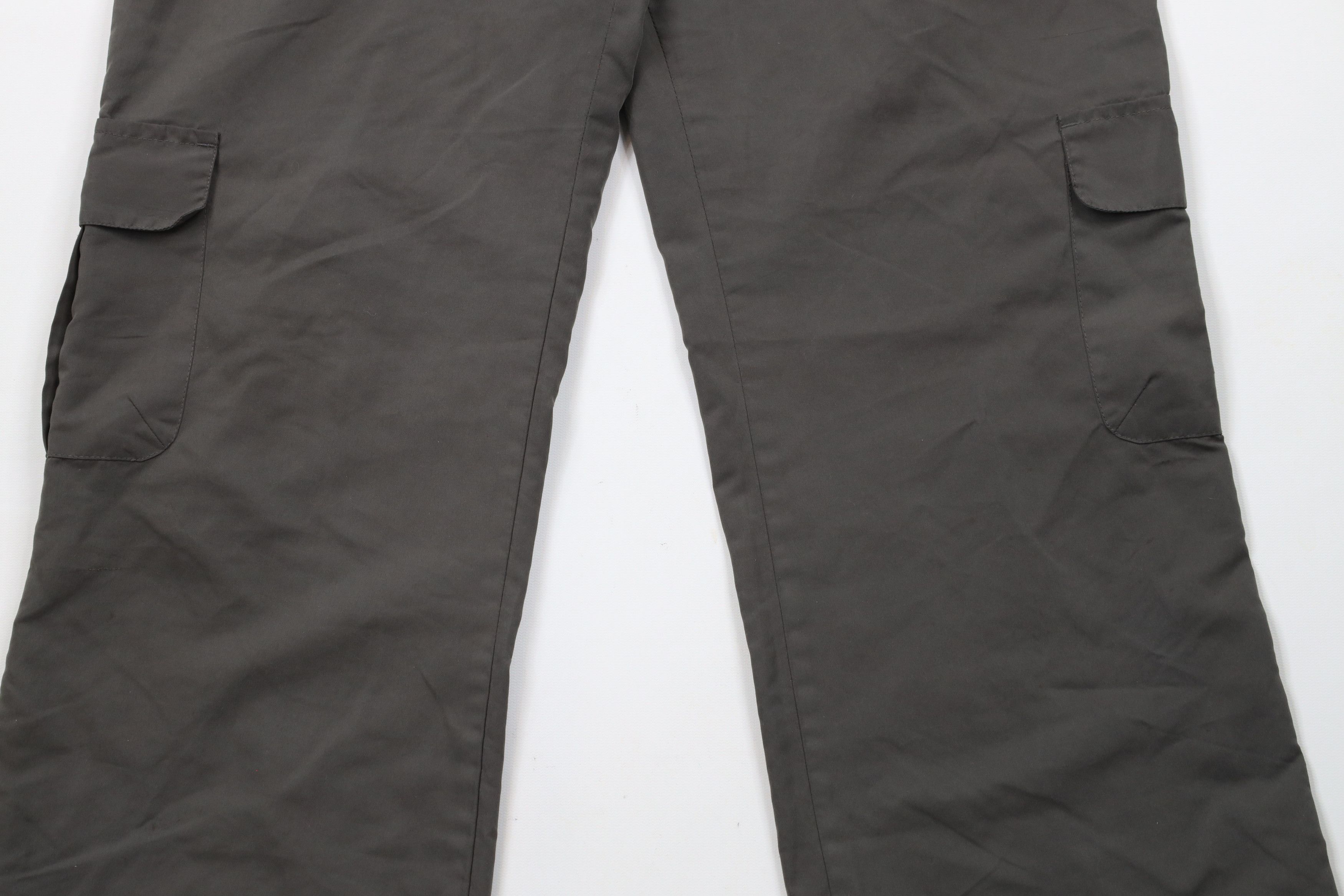 Vintage Vintage 90s Y2K Baggy Wide Leg Cargo Pants Polyester Gray Size 32" / US 10 / IT 46 - 3 Thumbnail
