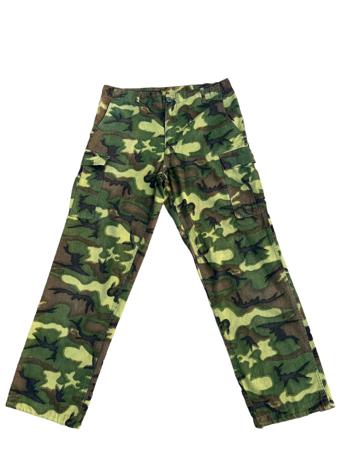 Vintage HOUSTON Japan Erdl Camo Repro Vietnam War Military Trouser Size US 33 - 1 Thumbnail