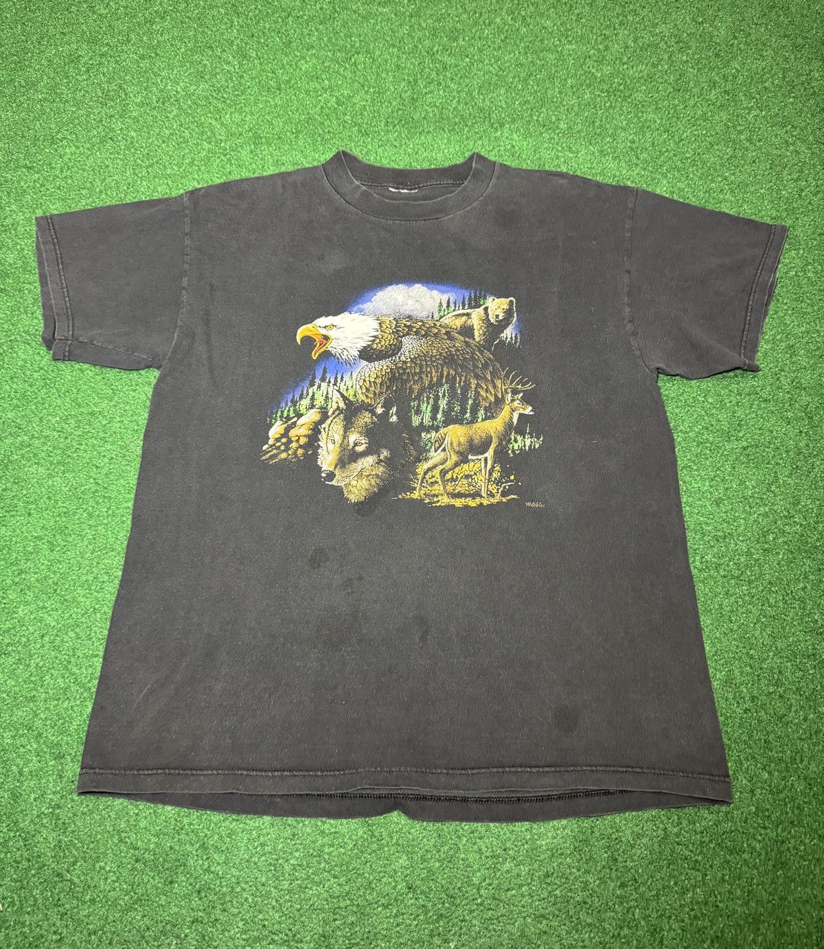 Vintage Vintage Wildside Animal Nature Bear Eagle Wolf Deer T Shirt Size US L / EU 52-54 / 3 - 1 Thumbnail