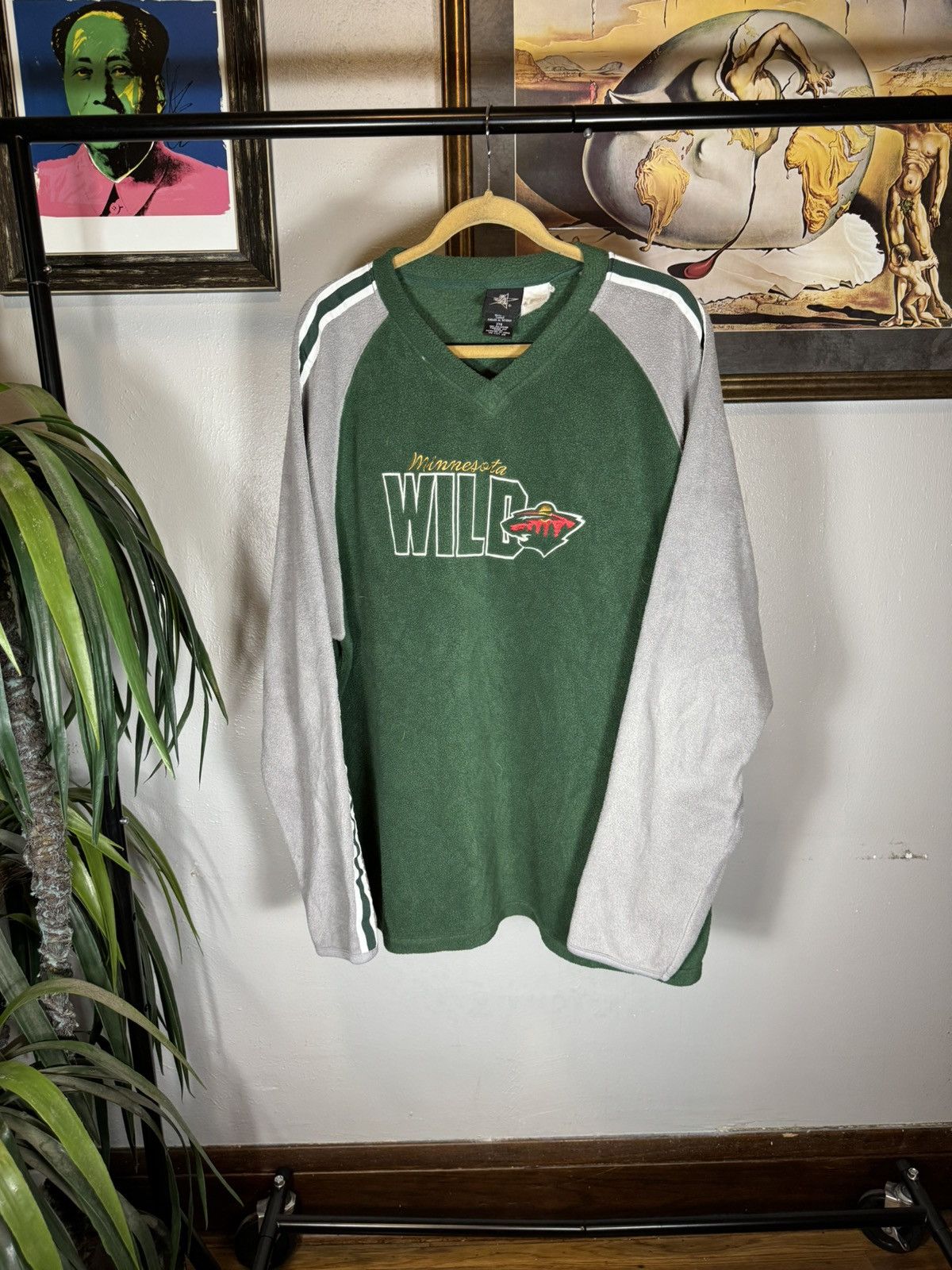 NHL × Vintage Vintage Minnesota Wild Fleece Sweatshirt Size US XXL / EU 58 / 5 - 1 Thumbnail