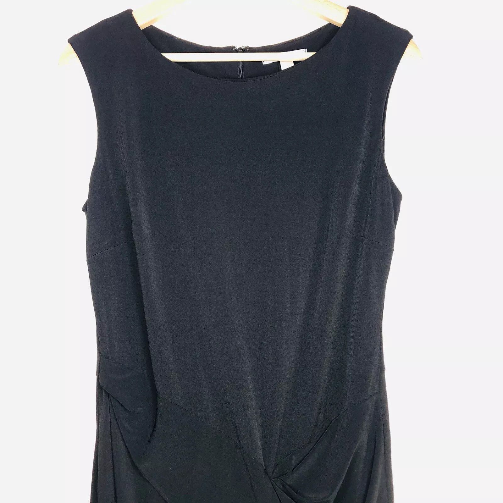 Mango Mango Suit Sleeveless Black Dress Sz M Twisted Drap Size M / US 6-8 / IT 42-44 - 3 Thumbnail