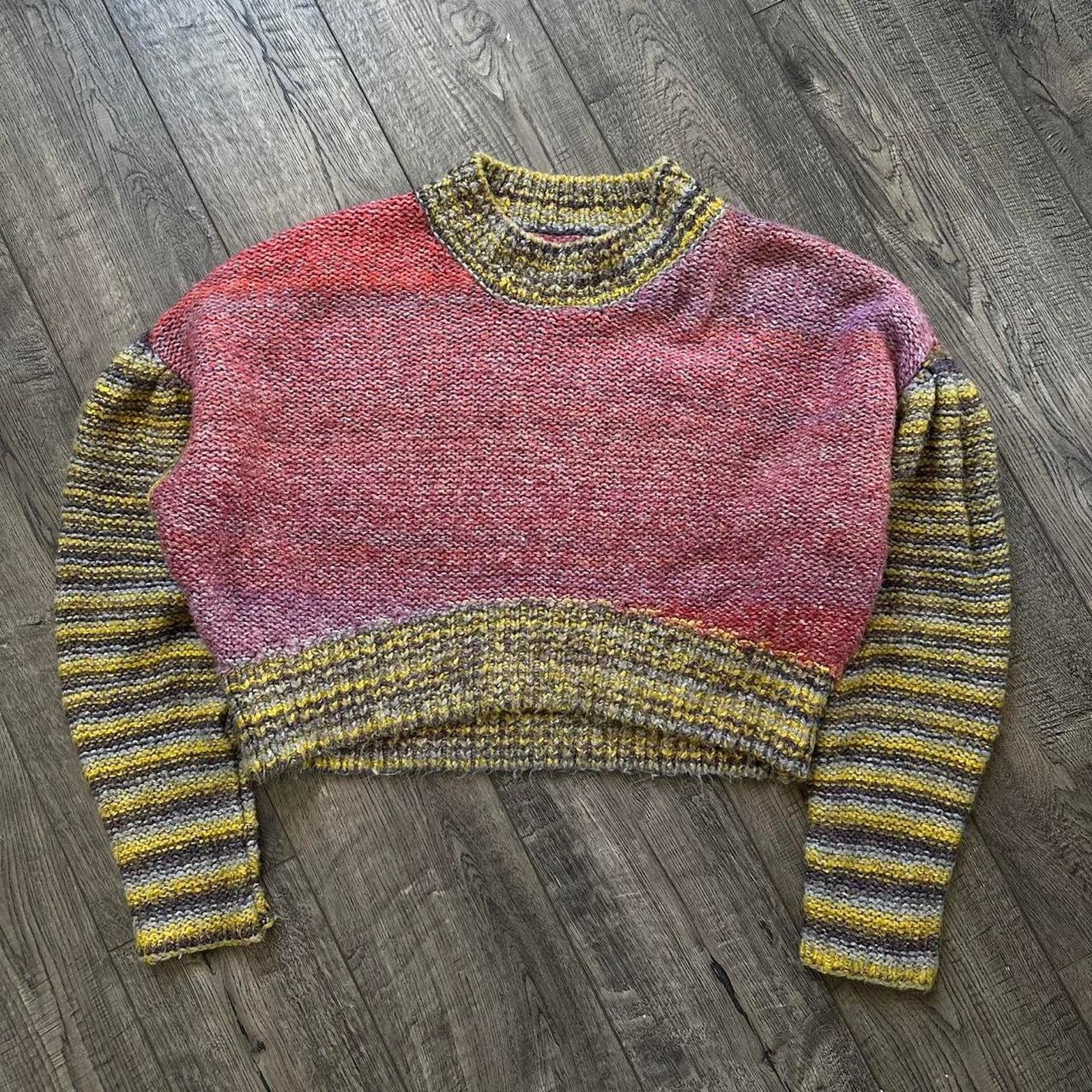 Urban Outfitters Urban Outfitters Cropped Lenon Striped Knit Shrug Sweater Size M / US 6-8 / IT 42-44 - 1 Thumbnail