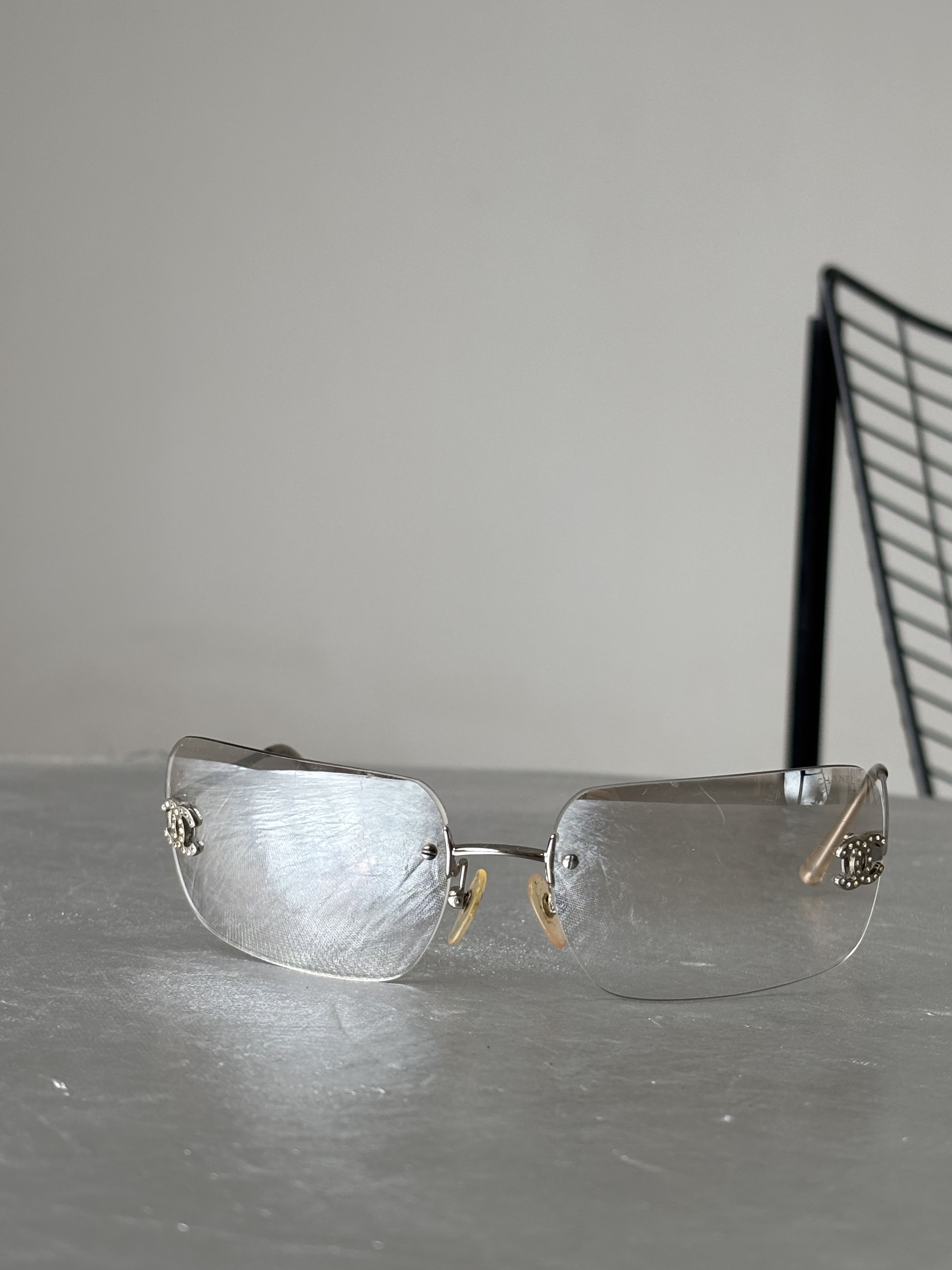 Chanel CHANEL Sunglasses 4017-D Rimless Rhinestones Vintage Size ONE SIZE - 4 Thumbnail
