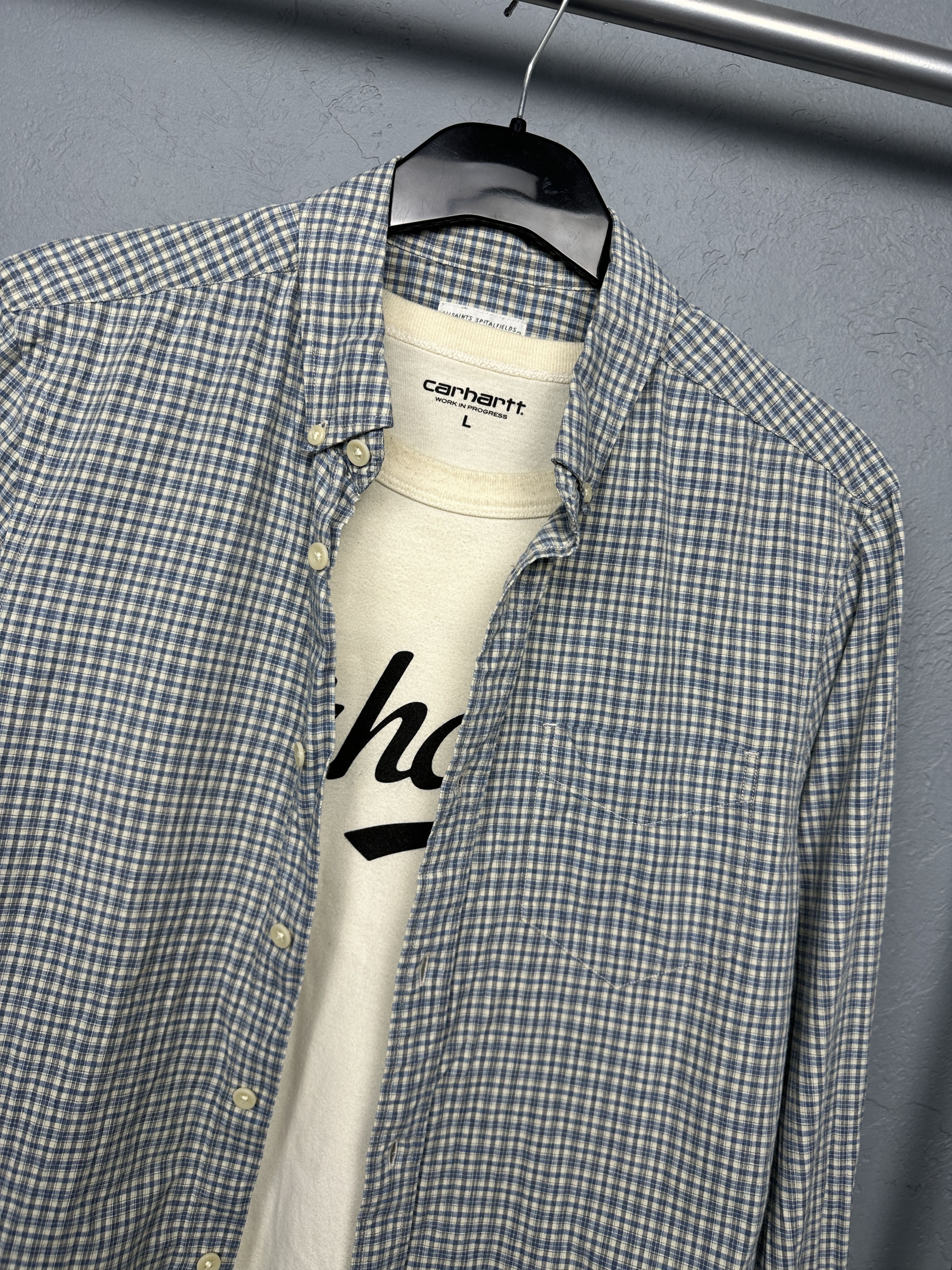 Allsaints AllSaints Nakano Mens Long Sleeve Plaid Shirt Japan Made Size US S / EU 44-46 / 1 - 2 Thumbnail