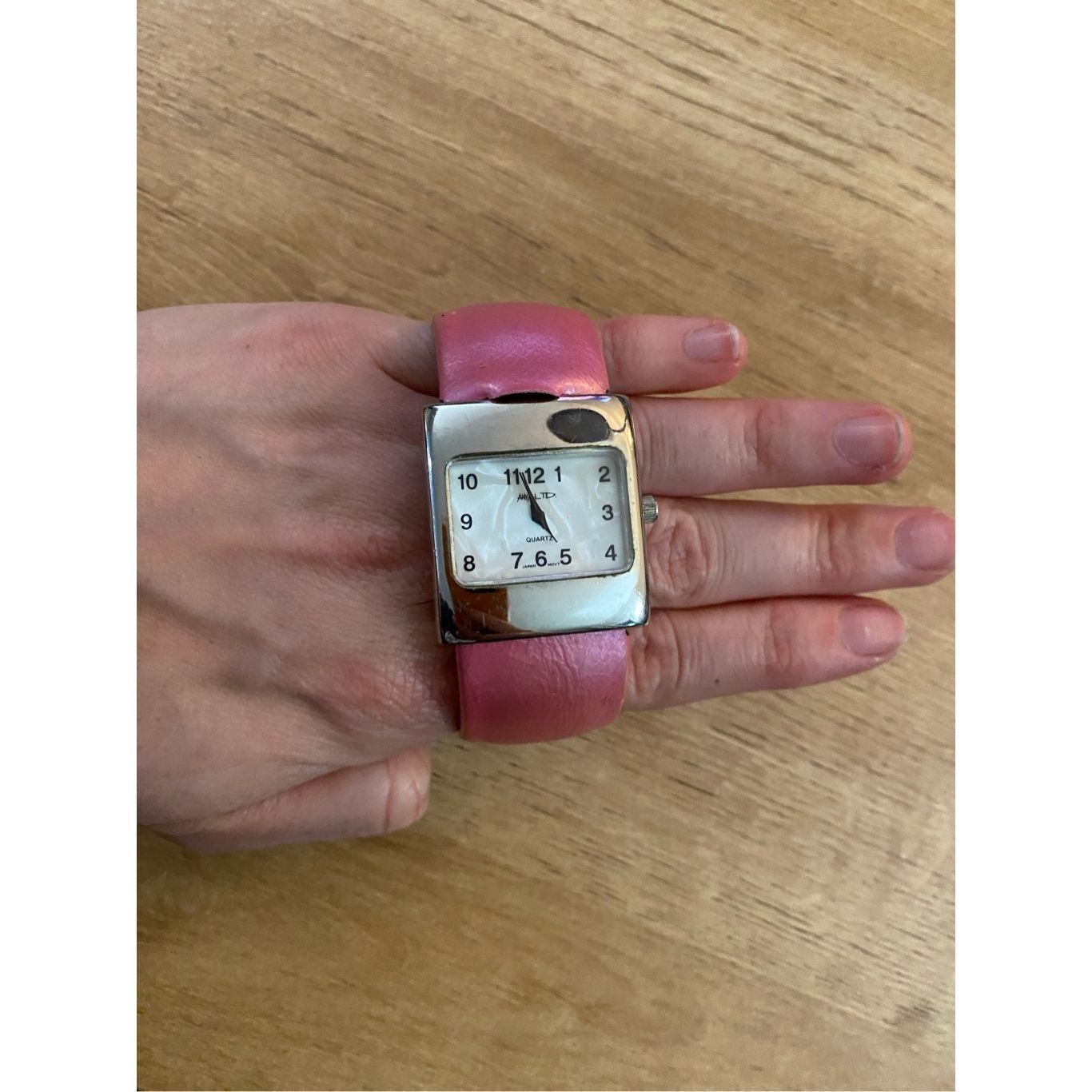 Anya Hindmarch Anya LTD Pink Bracelet Watch- Silver Tone with Pink Band Size ONE SIZE - 2 Thumbnail