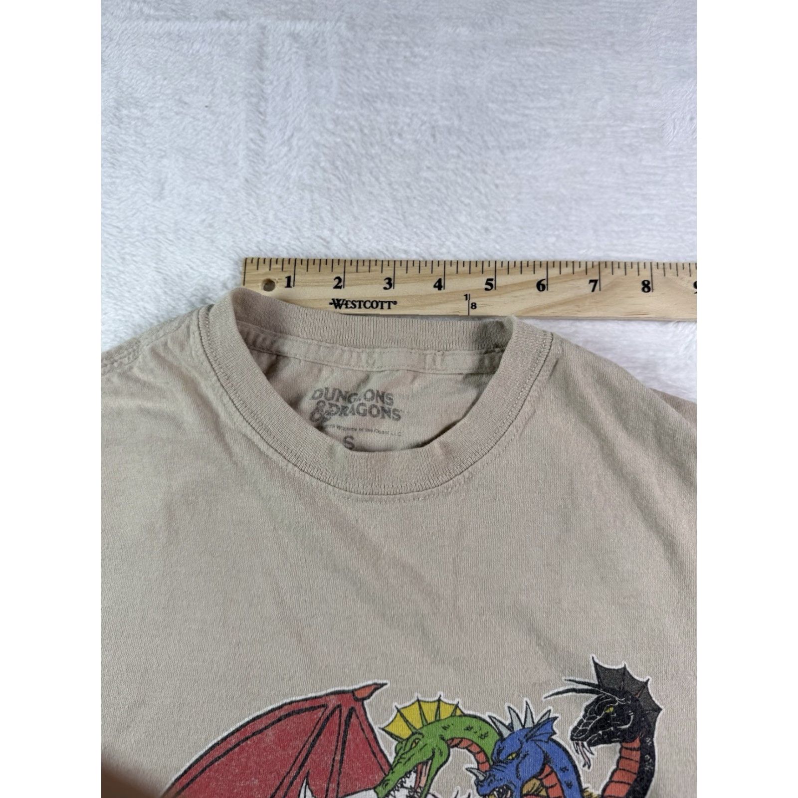 Vintage Dungeons & Dragons T-shirt 2019 Graphic Crew Neck Short Sleeve Small Unisex Adults Brown Dragon Wizard Art Retro Vintage No Size US S / EU 44-46 / 1 - 4 Thumbnail