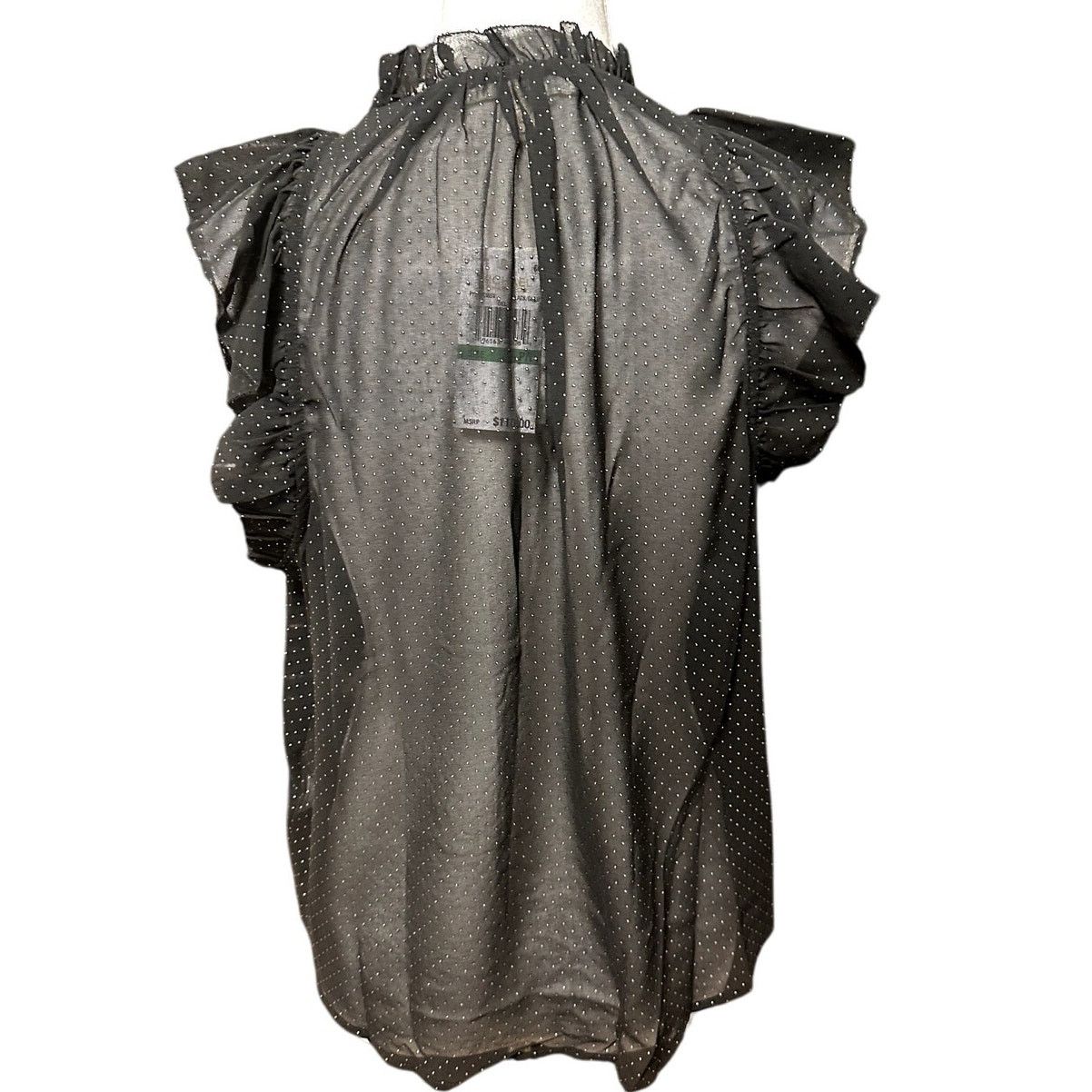 Michael Kors Michael Kors The Dewdrop Chiffon Sleeveless Top BlackGold PL Size L / US 10 / IT 46 - 5 Thumbnail