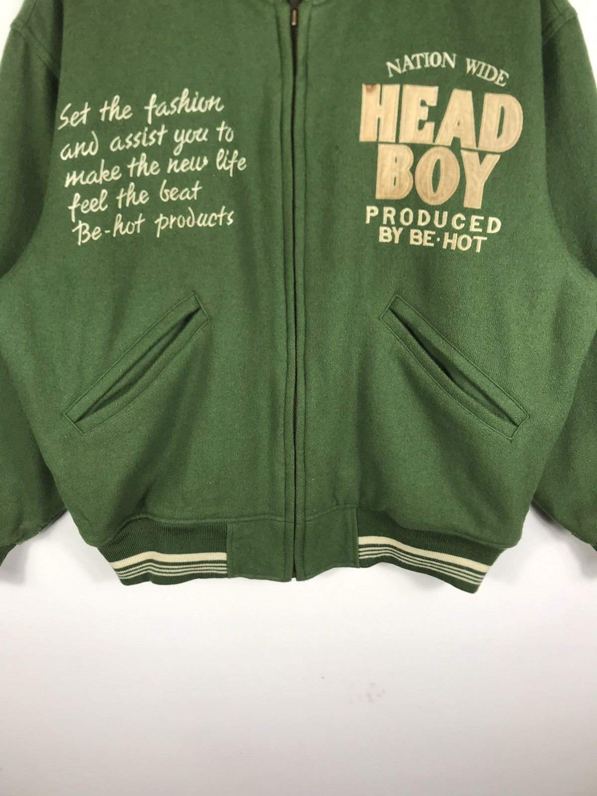 Vintage ⚡️Vintage Aburaysia Head Boy Wool Zipper Varsity Jacket Size US L / EU 52-54 / 3 - 5 Thumbnail