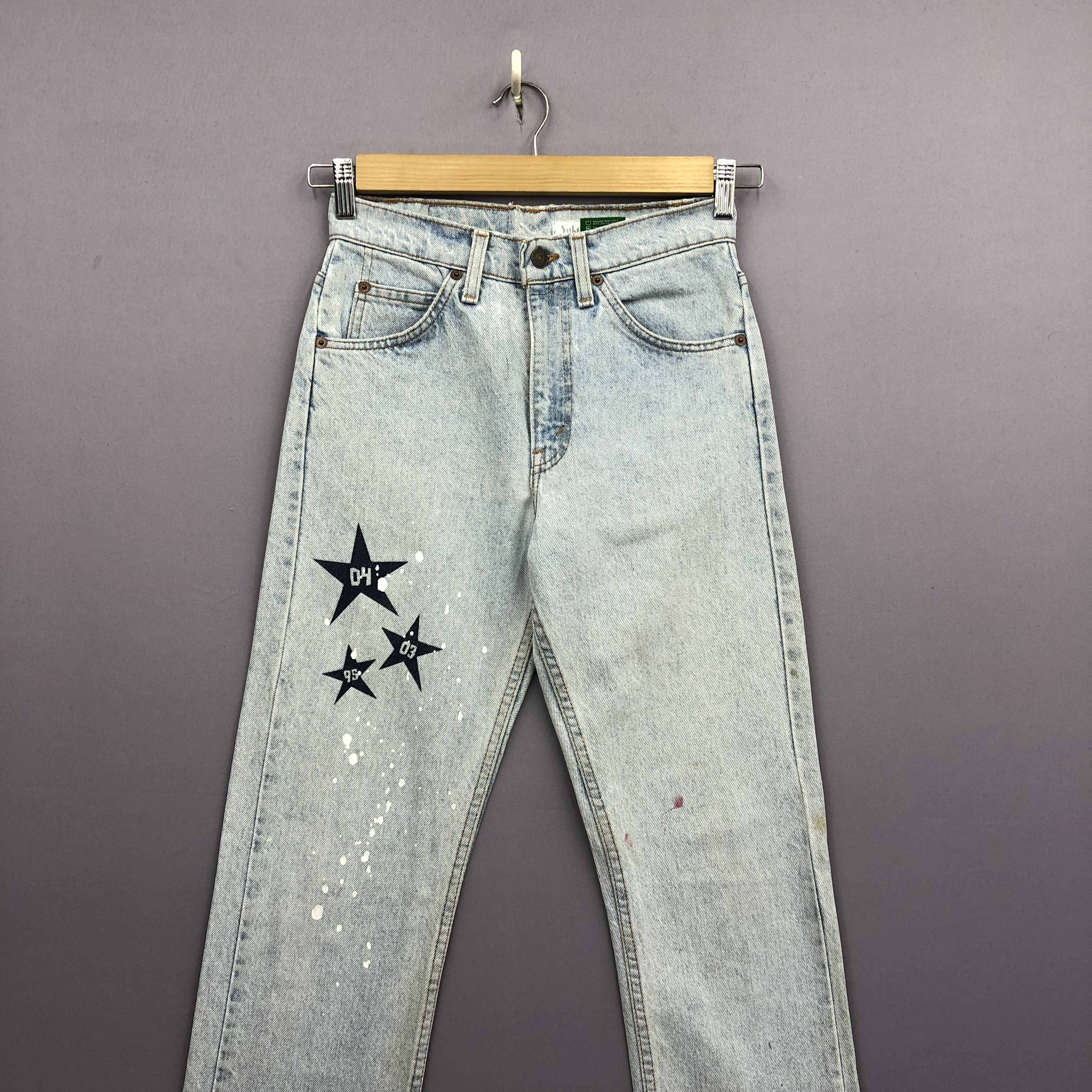Levi's 90s Levis 505 X Yokohama F Marinos Jeans Light Wash Denim Size 26" / US 2 / IT 38 - 3 Thumbnail