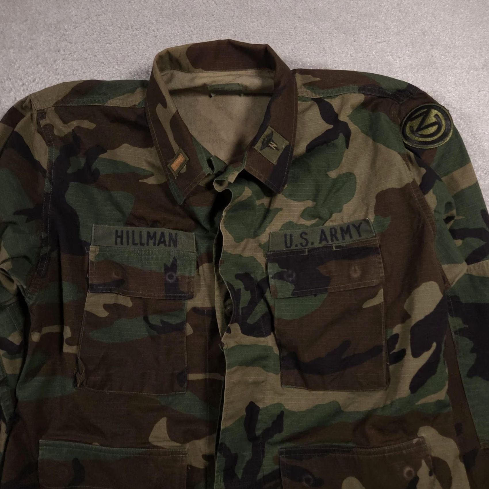 Vintage VINTAGE US Army Jacket Mens M Short Woodland Camo BDU Field Coat 80s Size US 31 - 3 Thumbnail