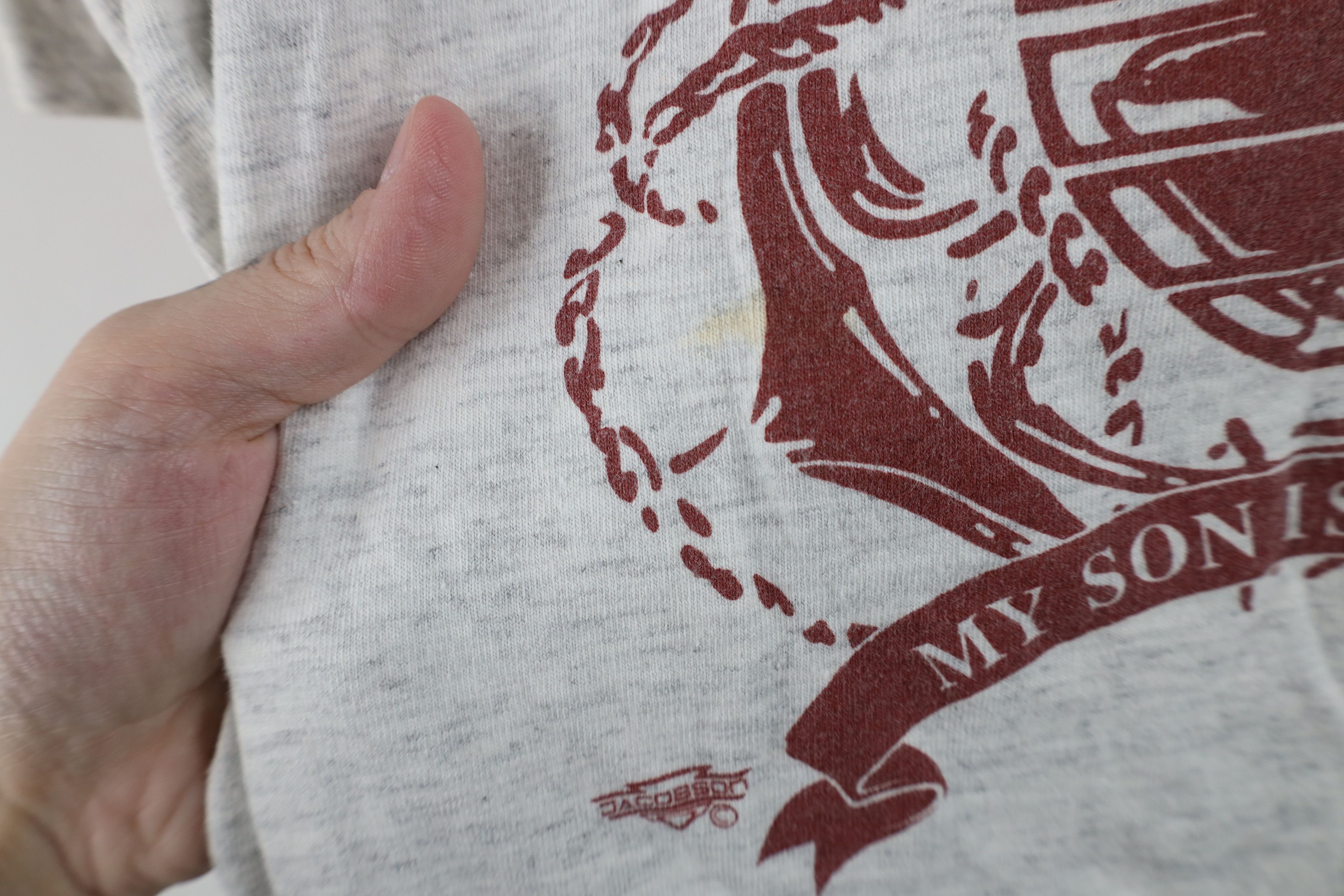 Vintage Vintage 90s USMC My Son Is A Marine T-Shirt Heather Gray Size US XL / EU 56 / 4 - 6 Thumbnail