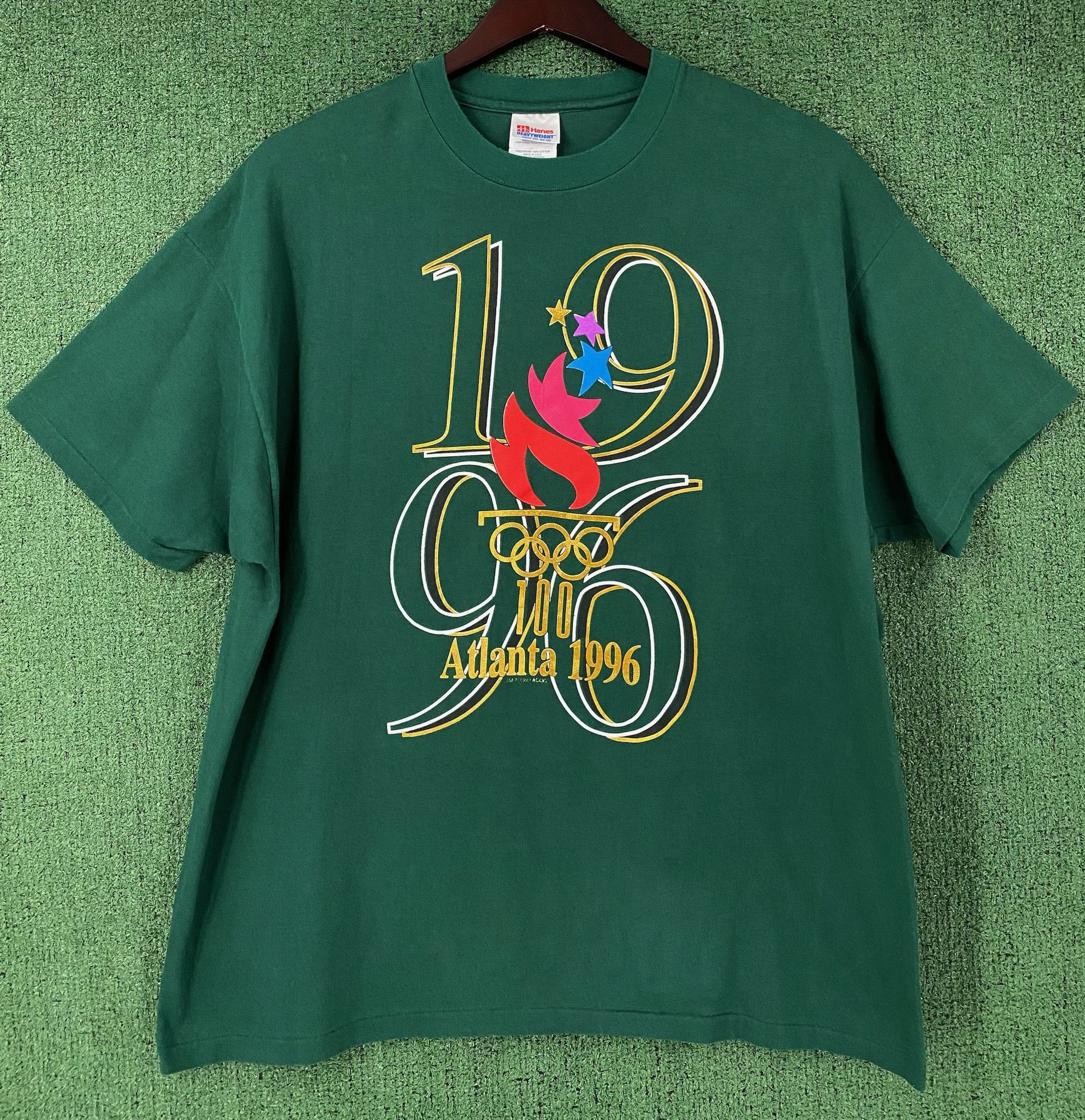 Hanes 1996 Atlanta Olympics Games Large Logo T-Shirt 2XL Size US XXL / EU 58 / 5 - 1 Thumbnail