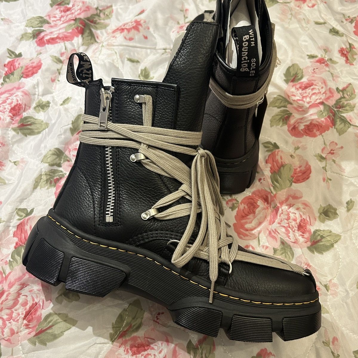 Rick Owens Rick Owens x Dr.Martens Mega Lace Boots DMXL 1460 | Grailed