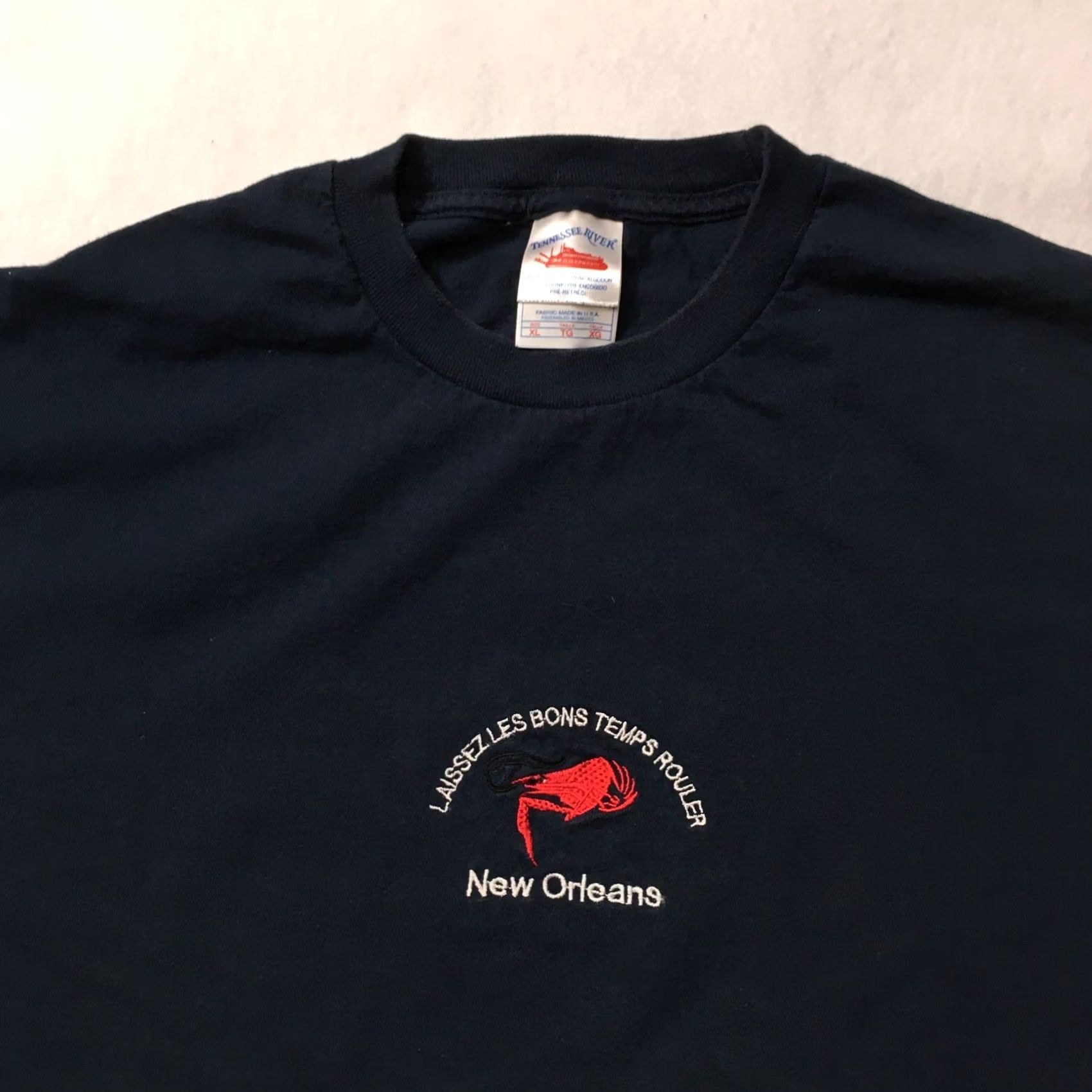 Vintage VINTAGE NEW ORLEANS LAISSEZ LE BON T Shirt Size XL NAVY BLUE EMBROIDERED Size US XL / EU 56 / 4 - 2 Thumbnail
