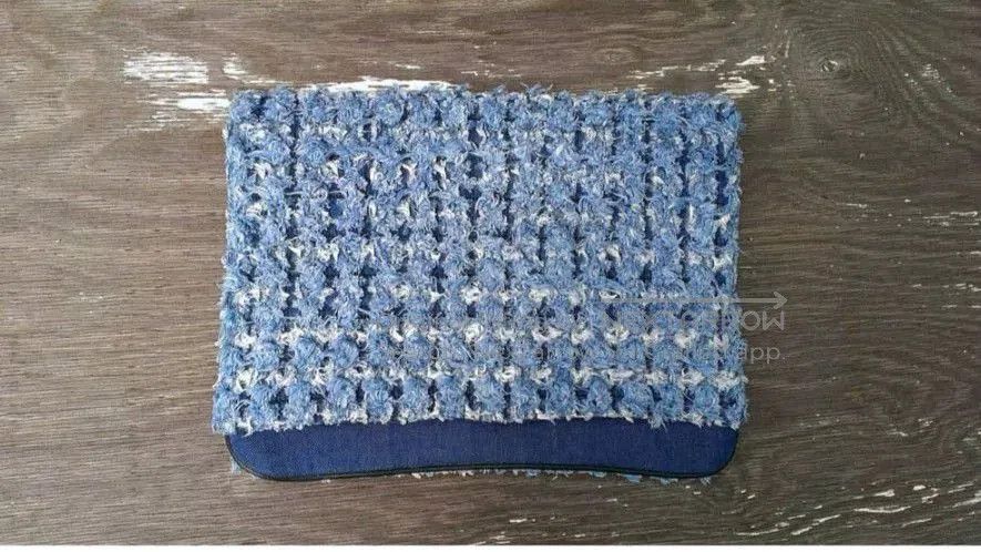 Kapital KAPITAL Denim Fringed Clutch Bag. Size ONE SIZE - 3 Thumbnail