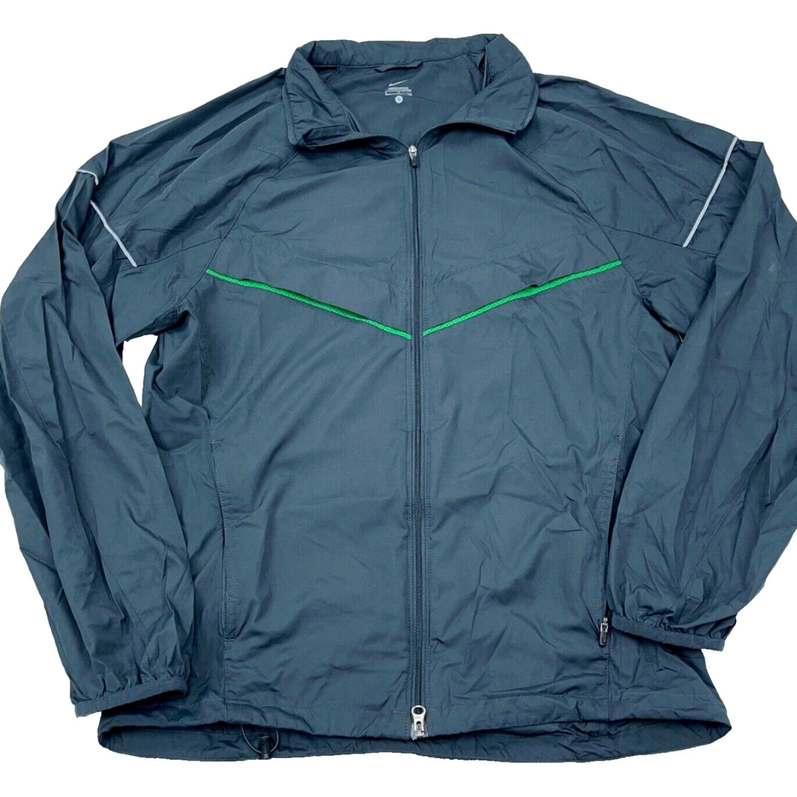 Nike Nike Jacket Men Small Gray Windbreaker Track Suit Featherlight Performance Run Size 36R - 2 Thumbnail