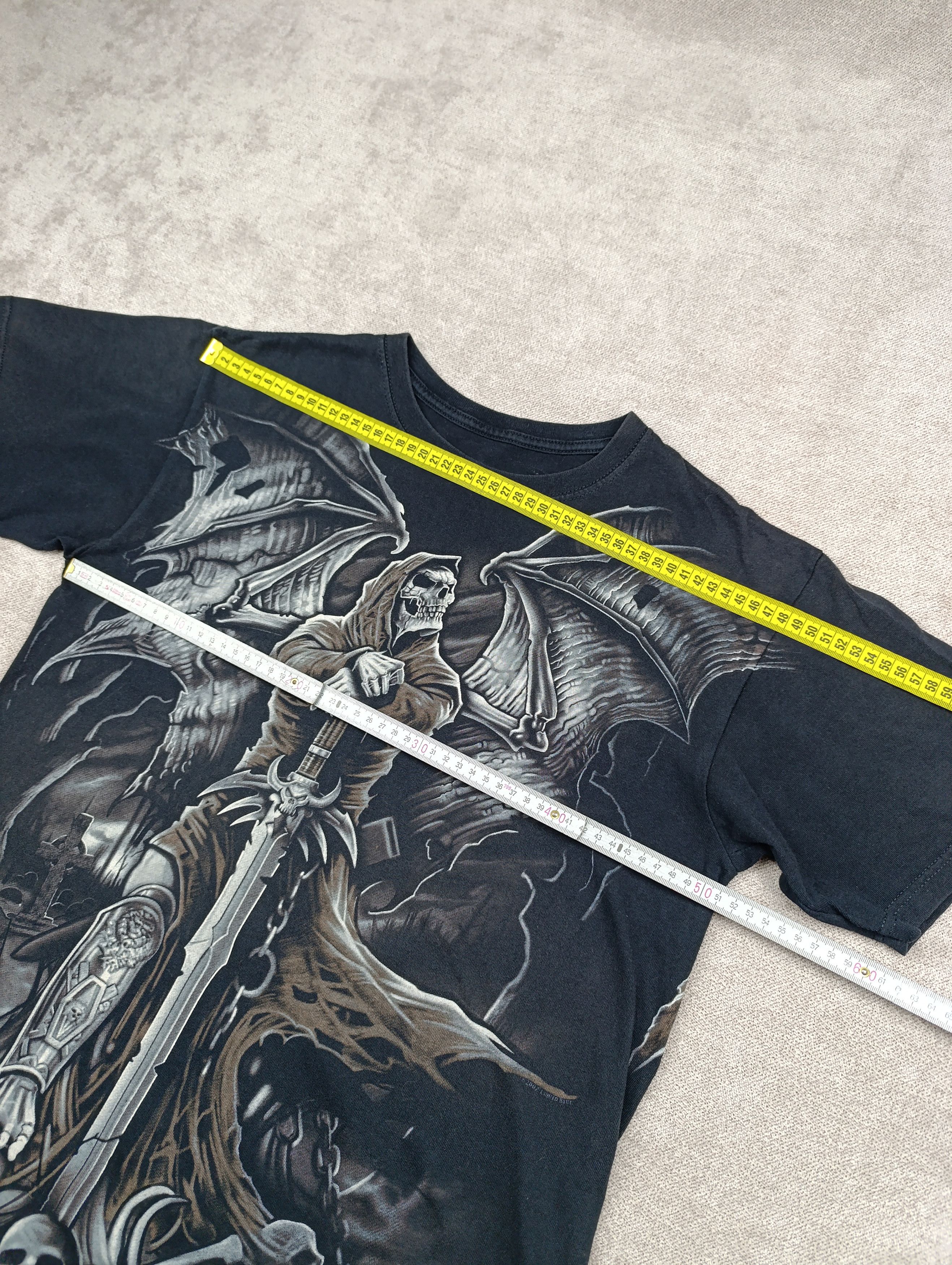 Liquid Blue LIQUID BLUE 2007 VINTAGE GRAVESTONE REAPER SKULL DEATH Size US M / EU 48-50 / 2 - 9 Thumbnail