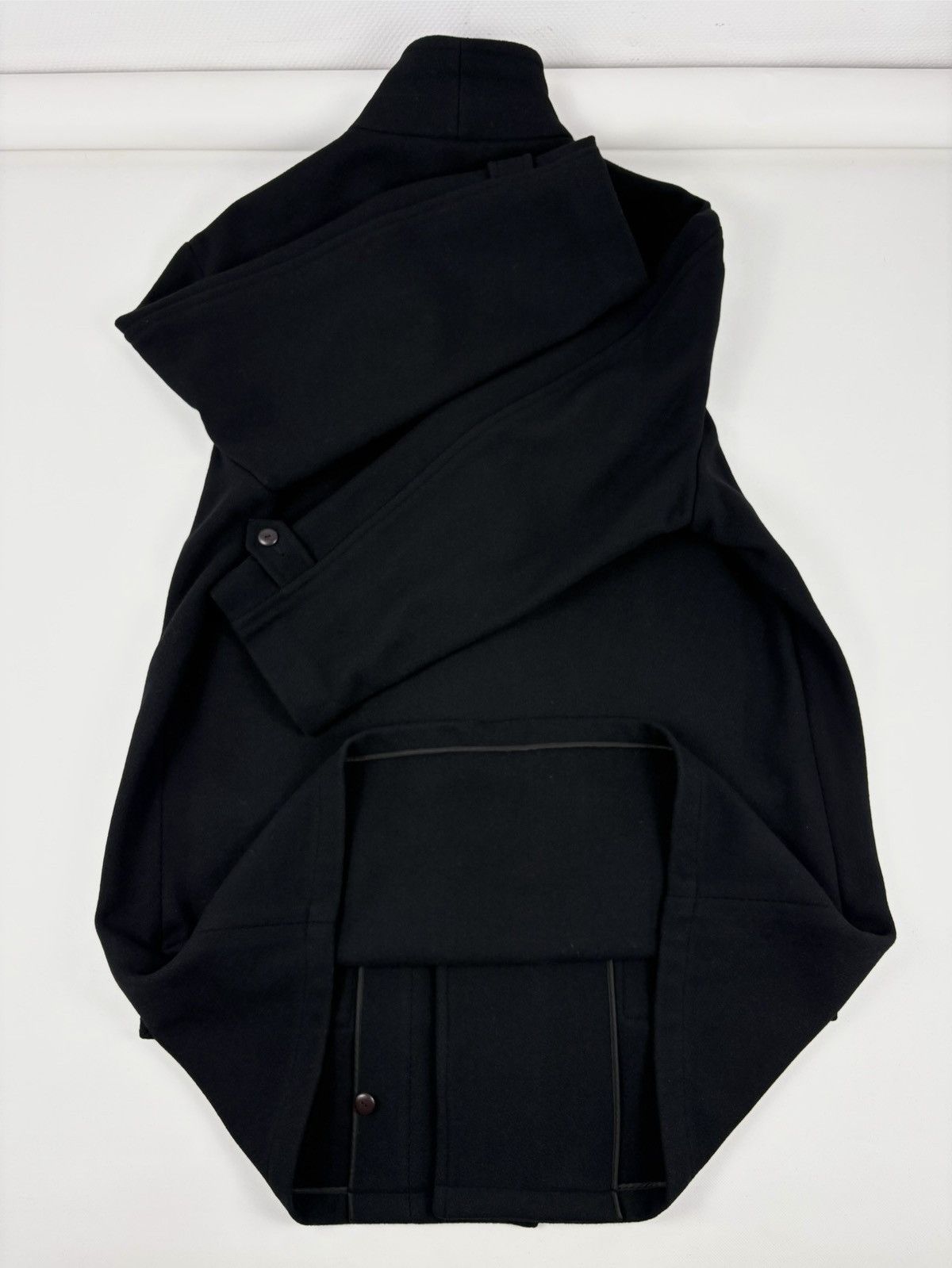 Polo Ralph Lauren DEADSTOCK 90’s POLO RL Admiral Wool Black Duffle Toggle Pea Coat Jacket Trench XL Size US XL / EU 56 / 4 - 18 Thumbnail