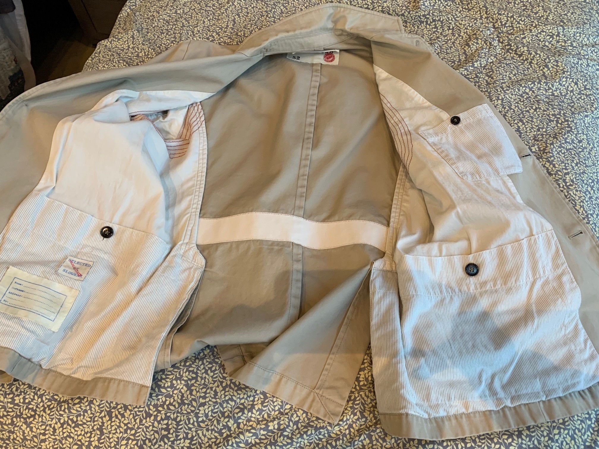 Other Montedoro Cotton Beige Sports Coat Size 40R - 8 Thumbnail