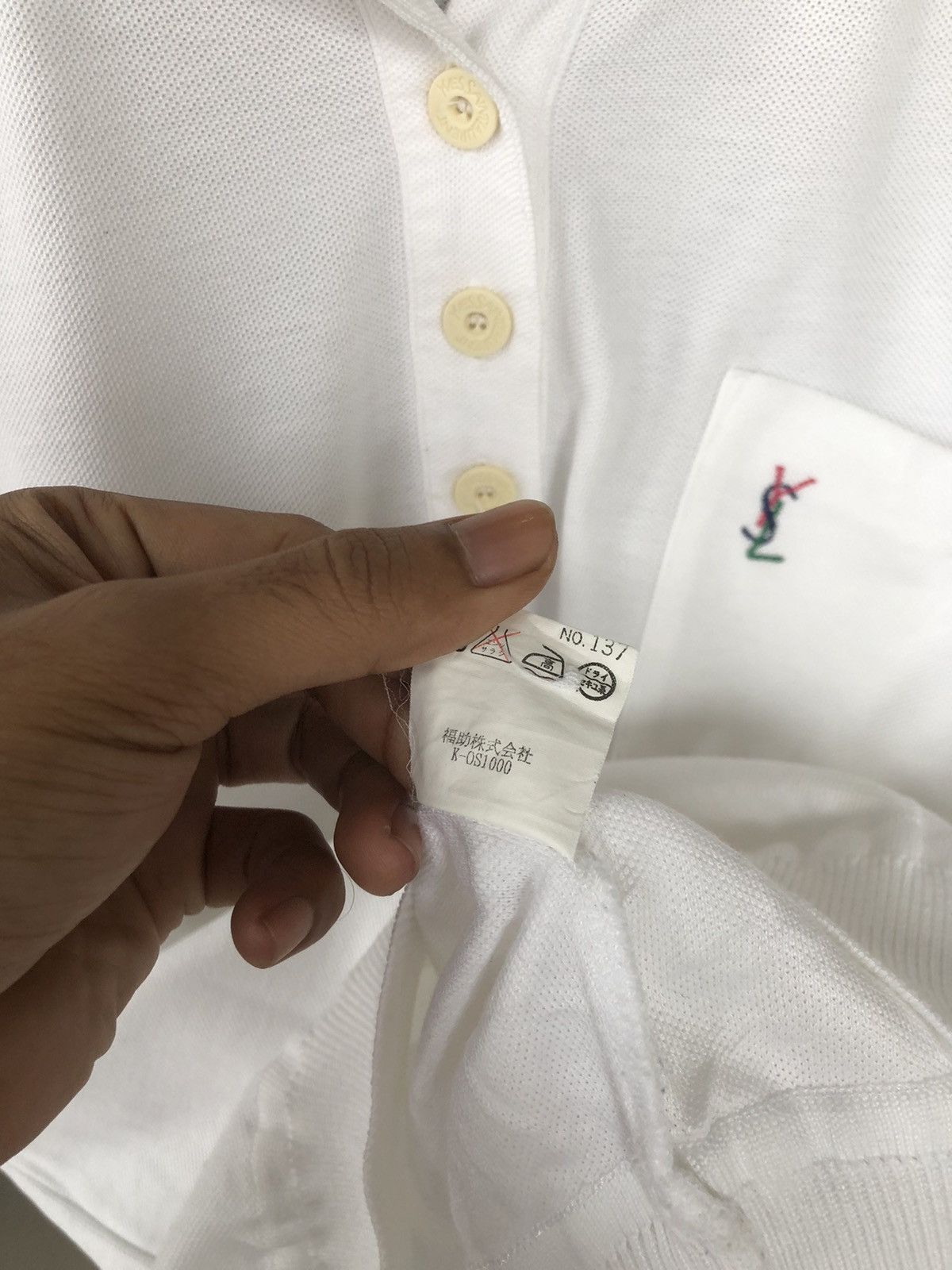 Japanese Brand × Vintage × Yves Saint Laurent Vintage YSL Shirt Sleeve Jumper Polo Size US S / EU 44-46 / 1 - 7 Thumbnail