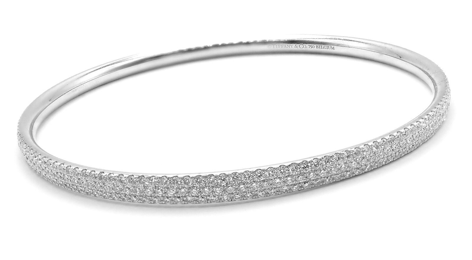 Tiffany & Co. Tiffany & Co White Gold Full Diamond Three Row Bracelet Size ONE SIZE - 6 Thumbnail