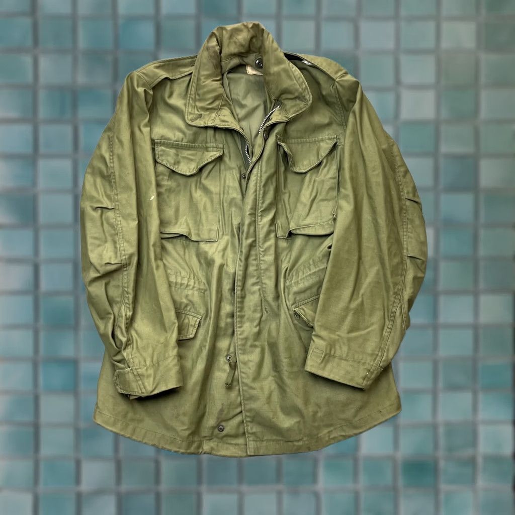 Alpha Industries VINTAGE Alpha Industries Jacket Mens Small Green Military Coat Army Vietnam 1969 Size US S / EU 44-46 / 1 - 1 Thumbnail