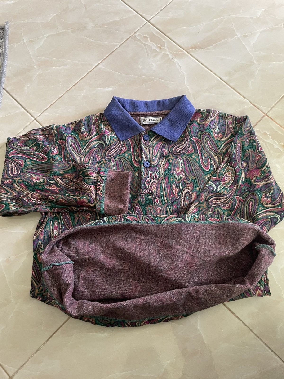 Yves Saint Laurent RARE DESIGN YVES LAURENT LONGSLEVE TSHIRT Size US M / EU 48-50 / 2 - 5 Thumbnail