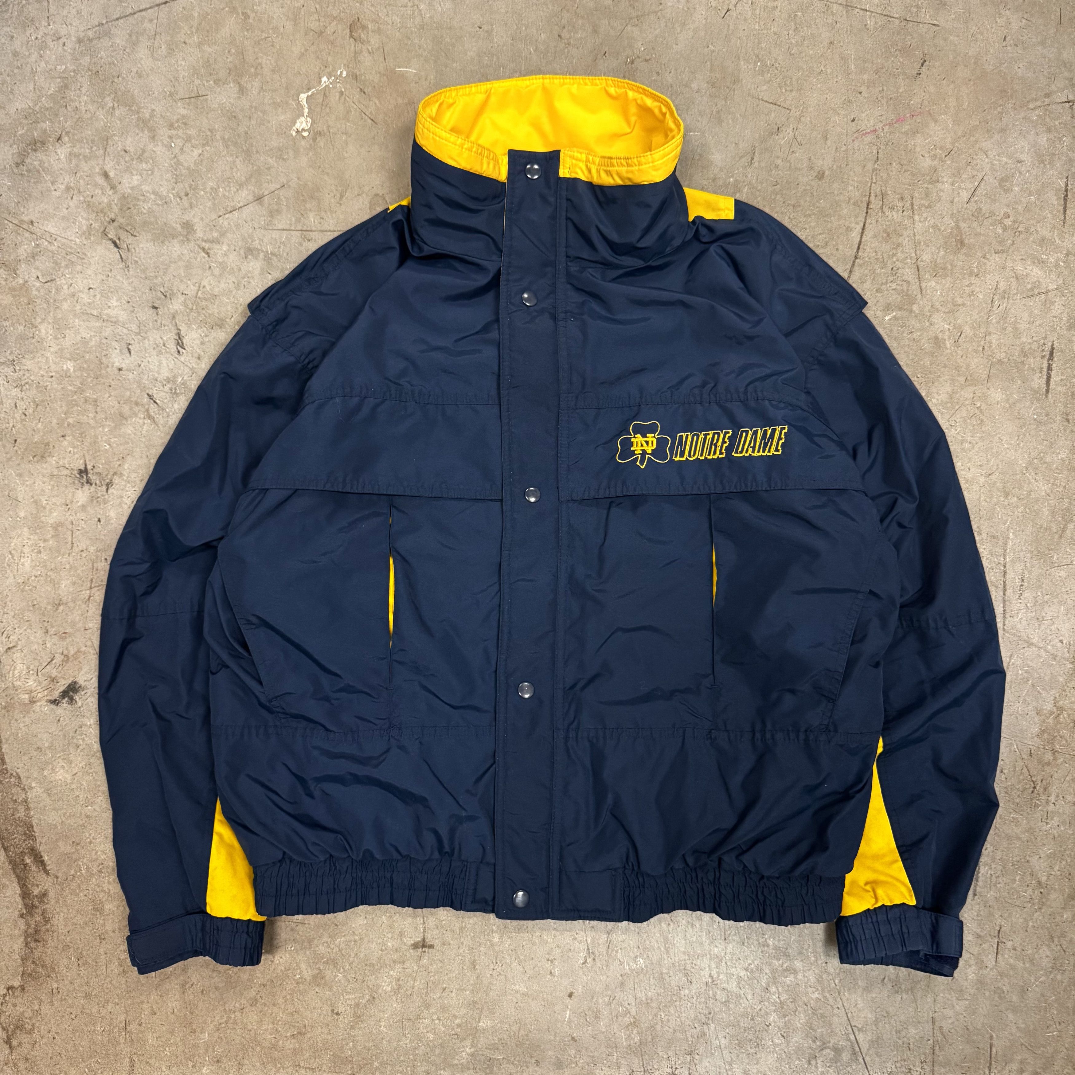 Other VTG 90s Notre Dame Chalk Line Stadium Panel Jacket Size US XL / EU 56 / 4 - 1 Thumbnail