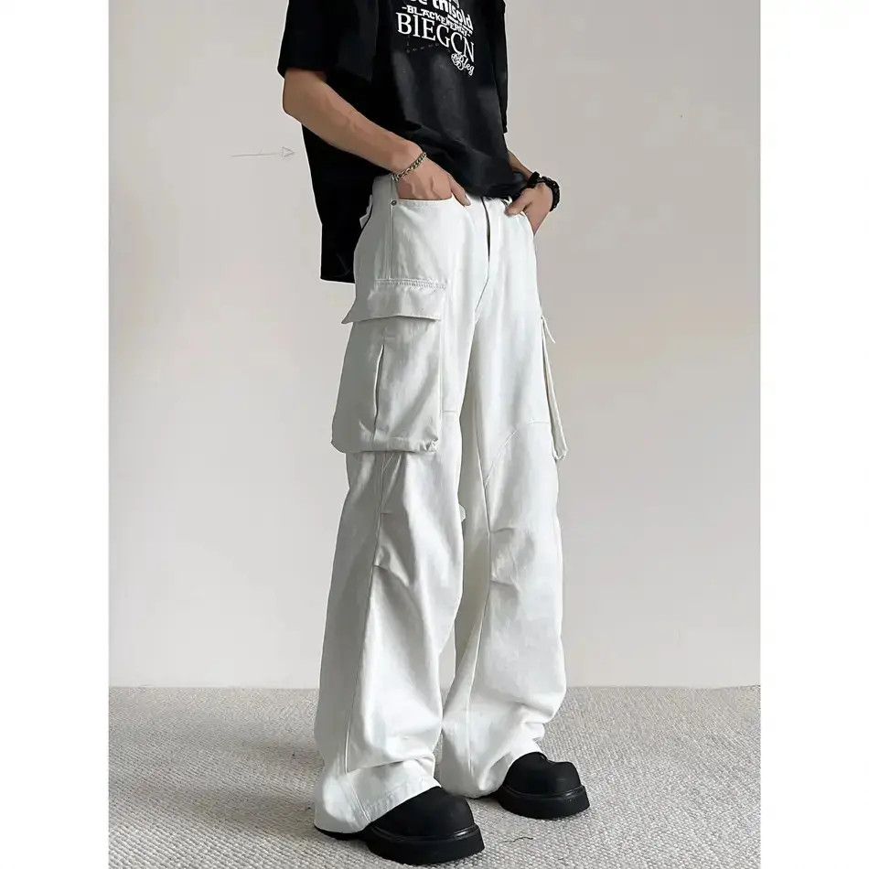 Japanese Brand Retro loose straight leg casual pocket jeans Size US 30 / EU 46 - 2 Thumbnail