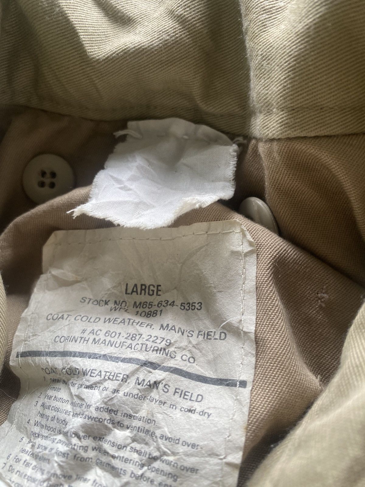 Other Corinth MFG. Co vintage army jacket Size US L / EU 52-54 / 3 - 5 Thumbnail