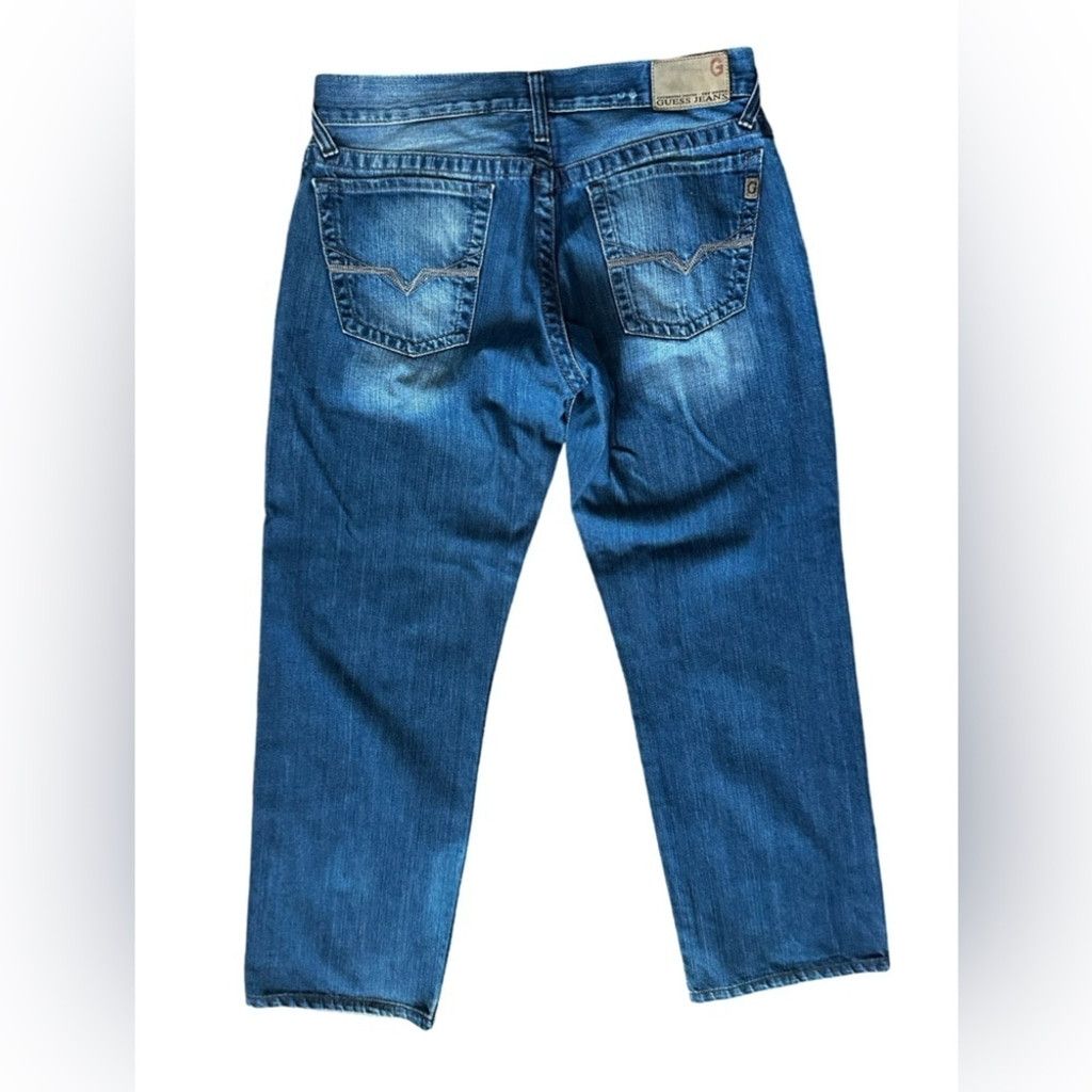 Guess GUESS JEANS Rebel Straight Leg Jeans Blue Men’s Size 32. Size US 32 / EU 48 - 4 Thumbnail