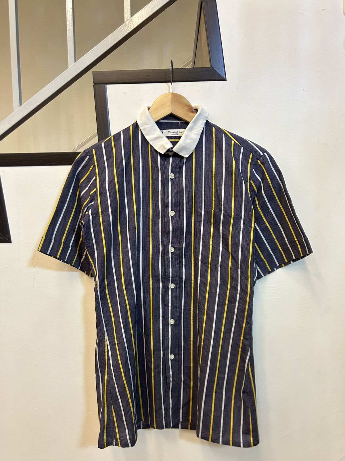 Christian Dior Monsieur Christian Dior Monsieur Vintage Striped Button Up Shirt Size US S / EU 44-46 / 1 - 2 Thumbnail