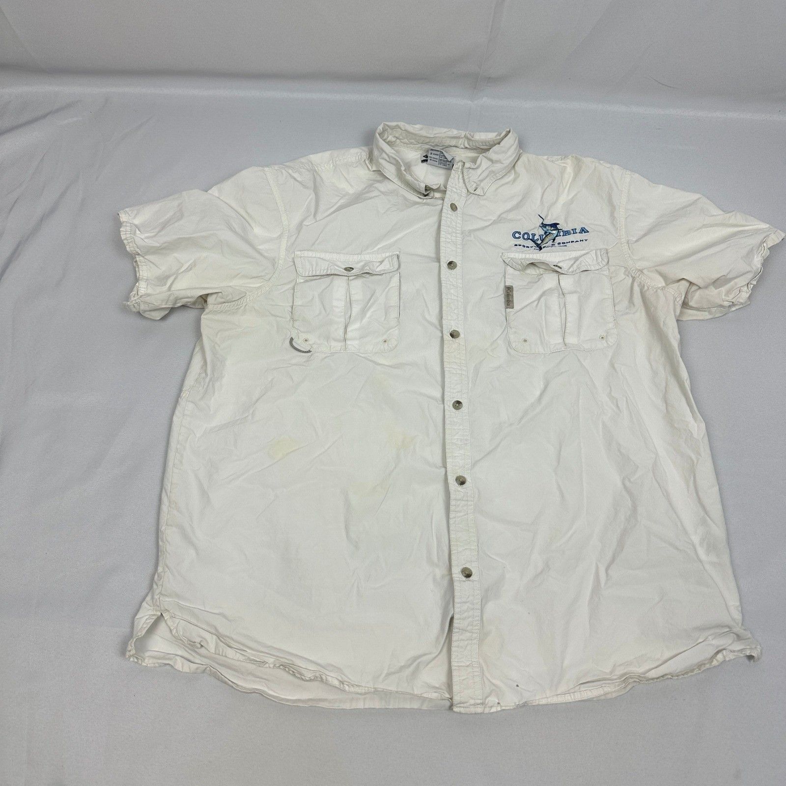 Columbia Columbia PFG Fishing Shirt XXL White Short Sleeve Vented Size US XXL / EU 58 / 5 - 1 Thumbnail