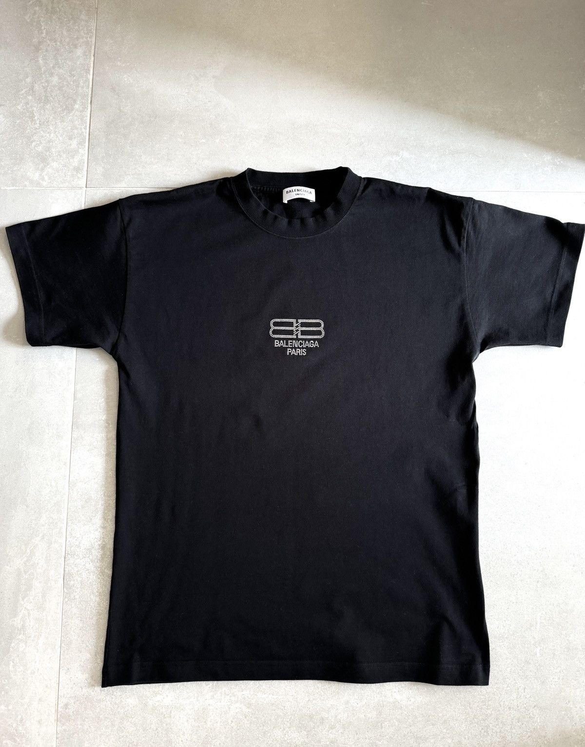 Balenciaga Balenciaga crystals sequence BB logo t-shirt black unisex Size S / US 4 / IT 40 - 1 Thumbnail