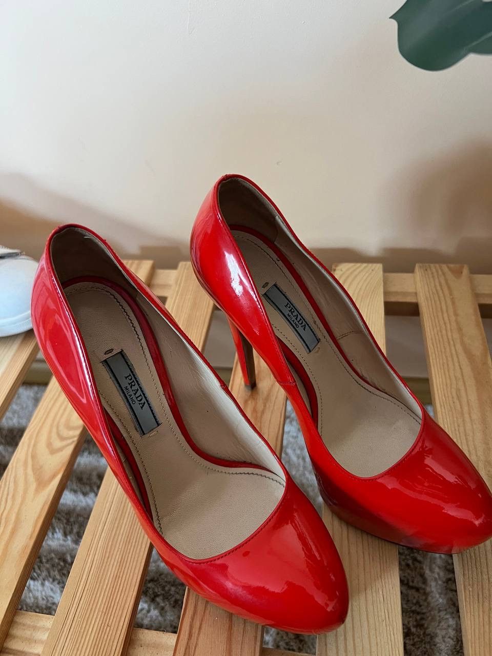 Prada Women High Heels Prada Red Size 37,5 Leather Size US 7.5 / IT 37.5 - 5 Thumbnail