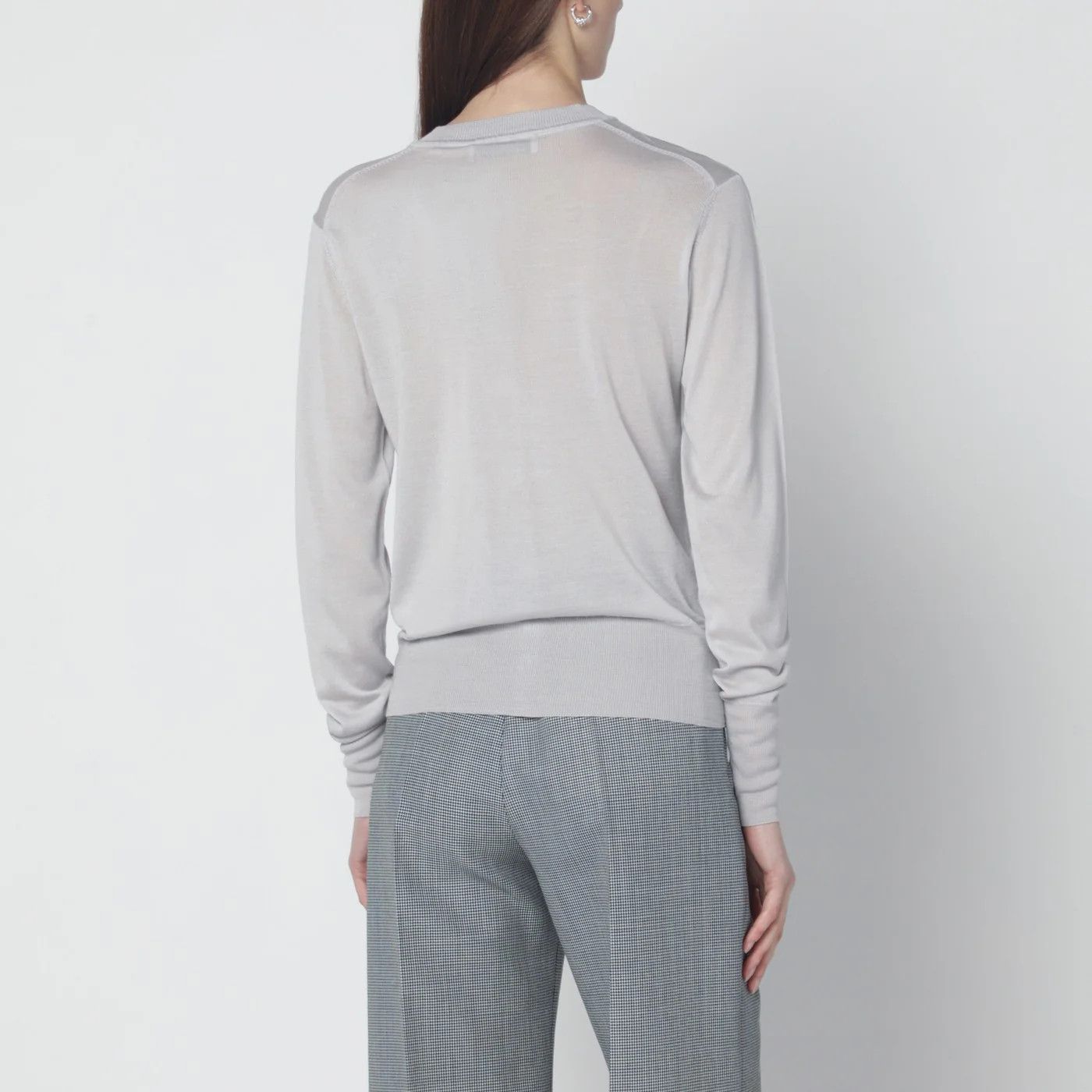 Vivienne Westwood o1d2blof0526 Wool And Silk Cardigan in Light Grey Size M / US 6-8 / IT 42-44 - 3 Thumbnail