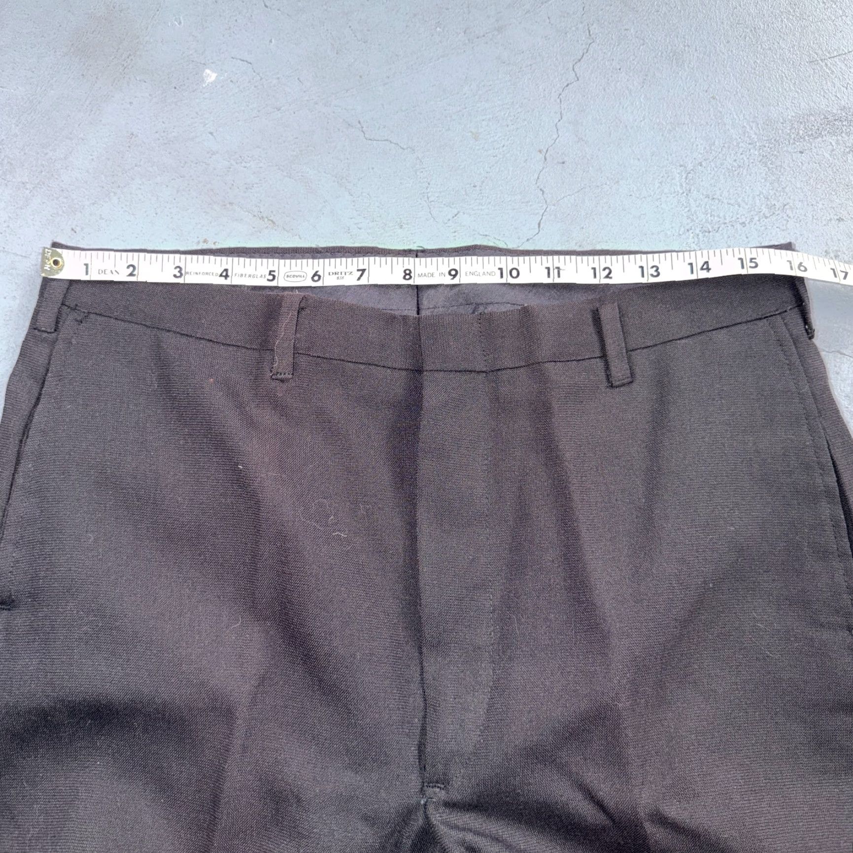 JCPenney VINTAGE 1960s Penneys Towncraft Twill Pants 32x33 Black Rockabilly Penn Prest Pants Size US 32 / EU 48 - 7 Thumbnail