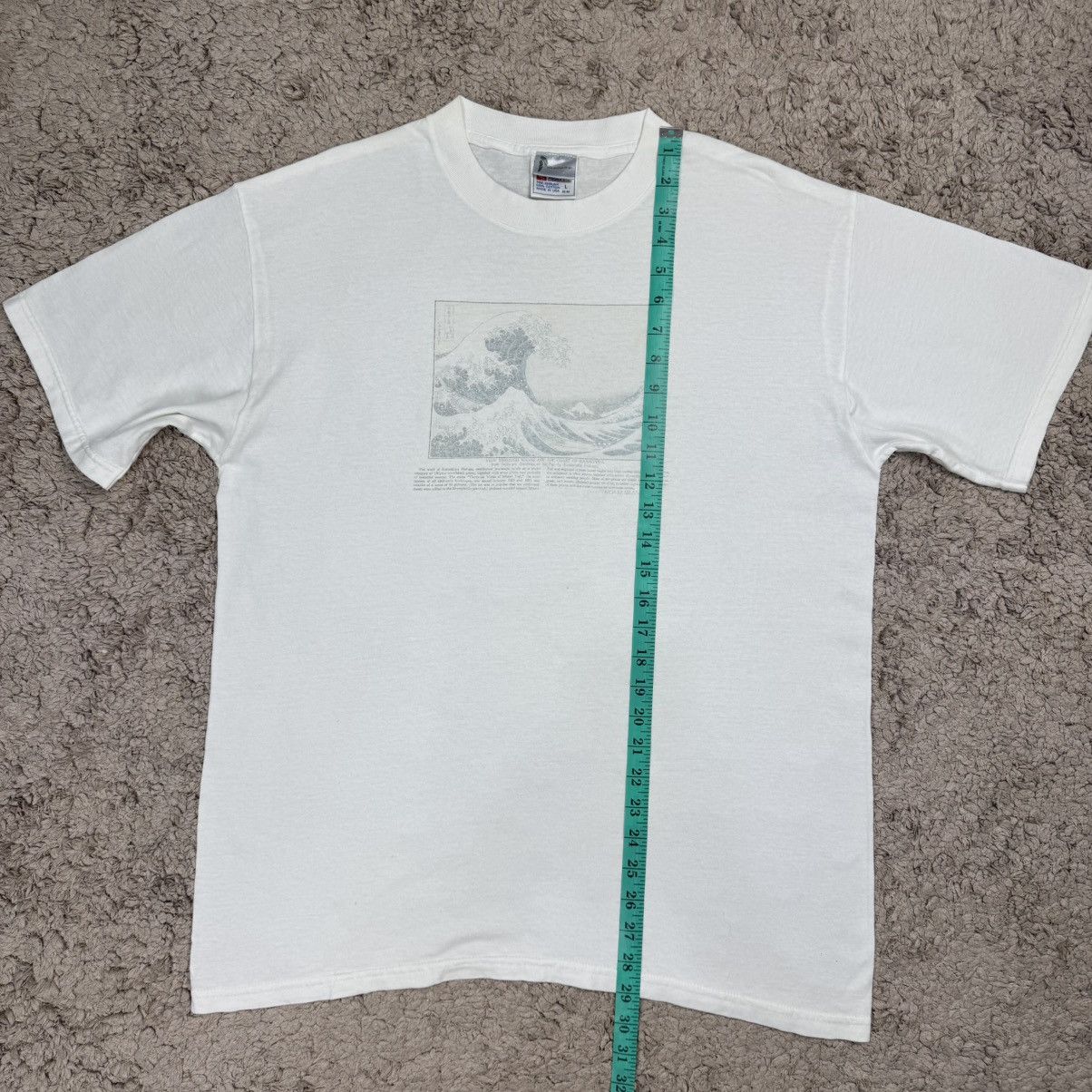 Vintage Vintage Art Katsushika Hokusai Wave off Kanagawa T-shirt Size US L / EU 52-54 / 3 - 15 Thumbnail