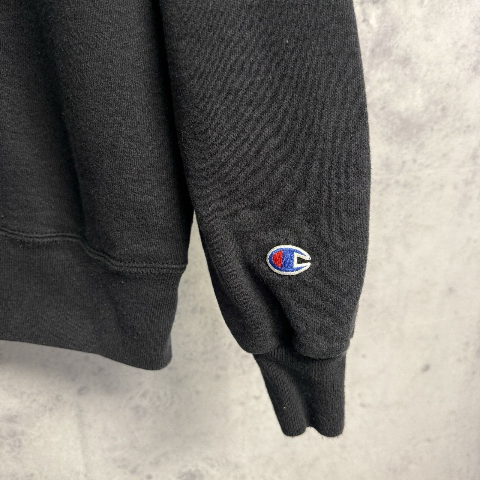 Champion × Vintage Vintage 90s Champion Sweatshirt Mens 2XL Black Crew Neck USA Size US XXL / EU 58 / 5 - 4 Thumbnail