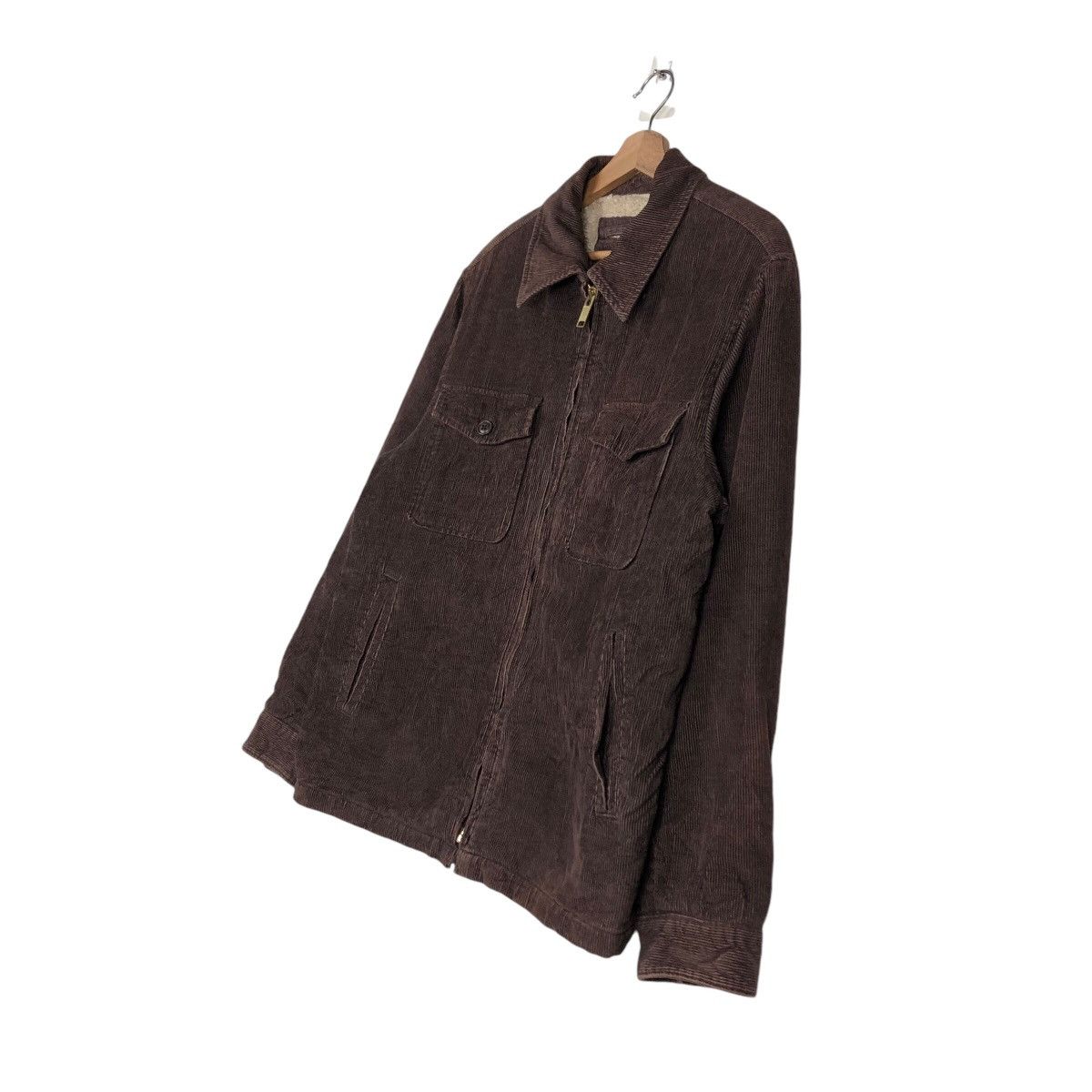 📌Vintage Corduroy Bomber Biker Jacket Gap Shearling